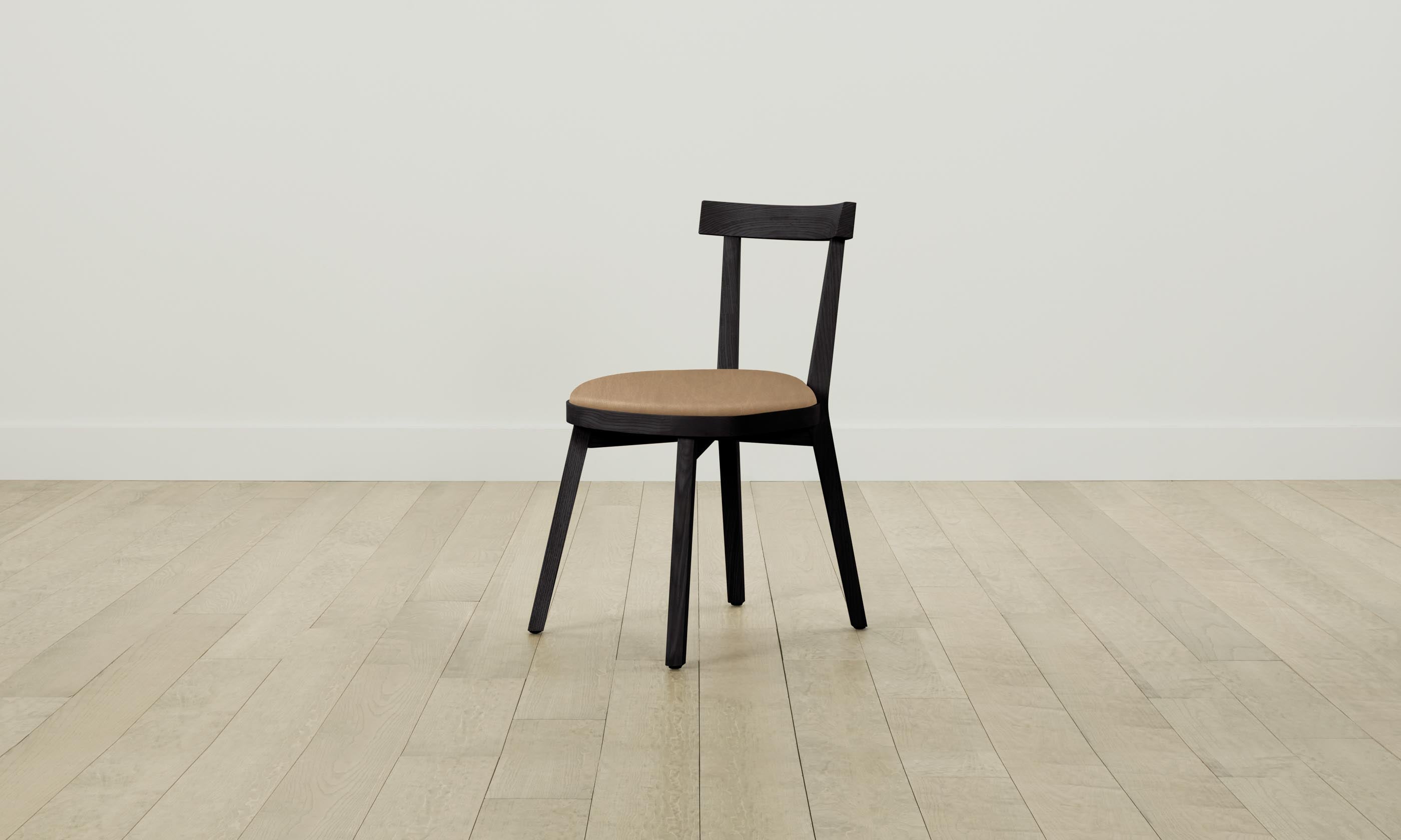 Premium Allen Dining Chair - Genuine Tuscan Leather in Camel Brown - Perfect for Modern Dining Rooms & Kitchen Tables