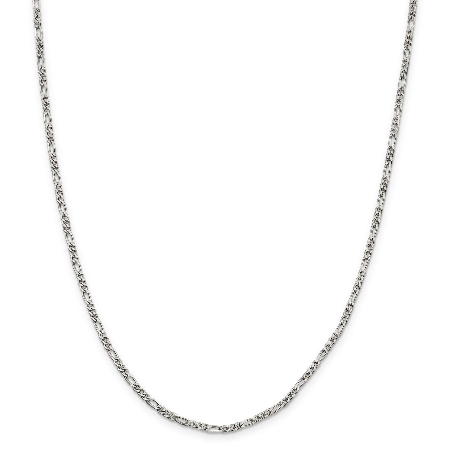.925 Sterling Silver Figaro Chain Necklace, Bracelet or Anklet - Durable & Hypoallergenic Jewelry for Men & Women - Perfect for Gifts, Weddings & Everyday Wear