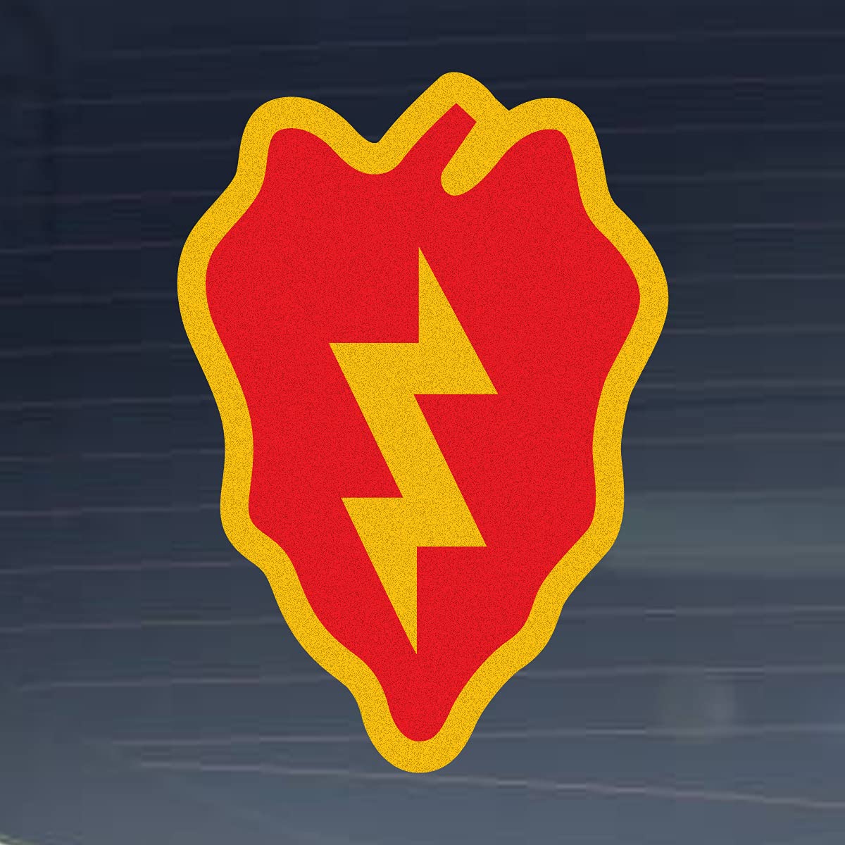 US Army 25th Infantry Division 11-Inch Reflective Vinyl Decal for Milk Mugs - Full Color Military Design for Coffee Cups, Tumblers & Drinkware