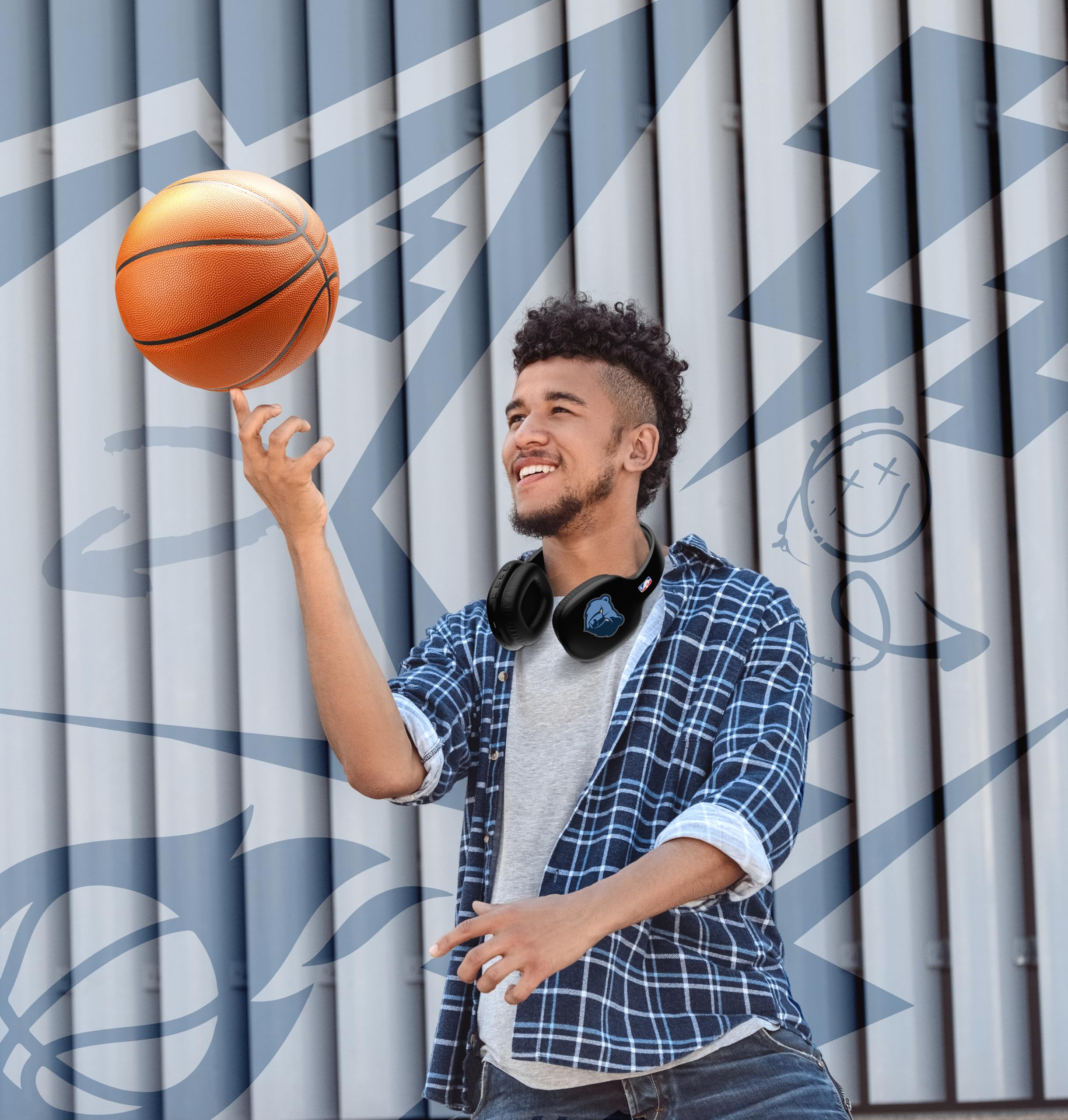 SOAR NBA Wireless Over-Ear Bluetooth Headphones - Noise Cancelling, 40H Playtime for Basketball Fans, Gaming & Work from Home