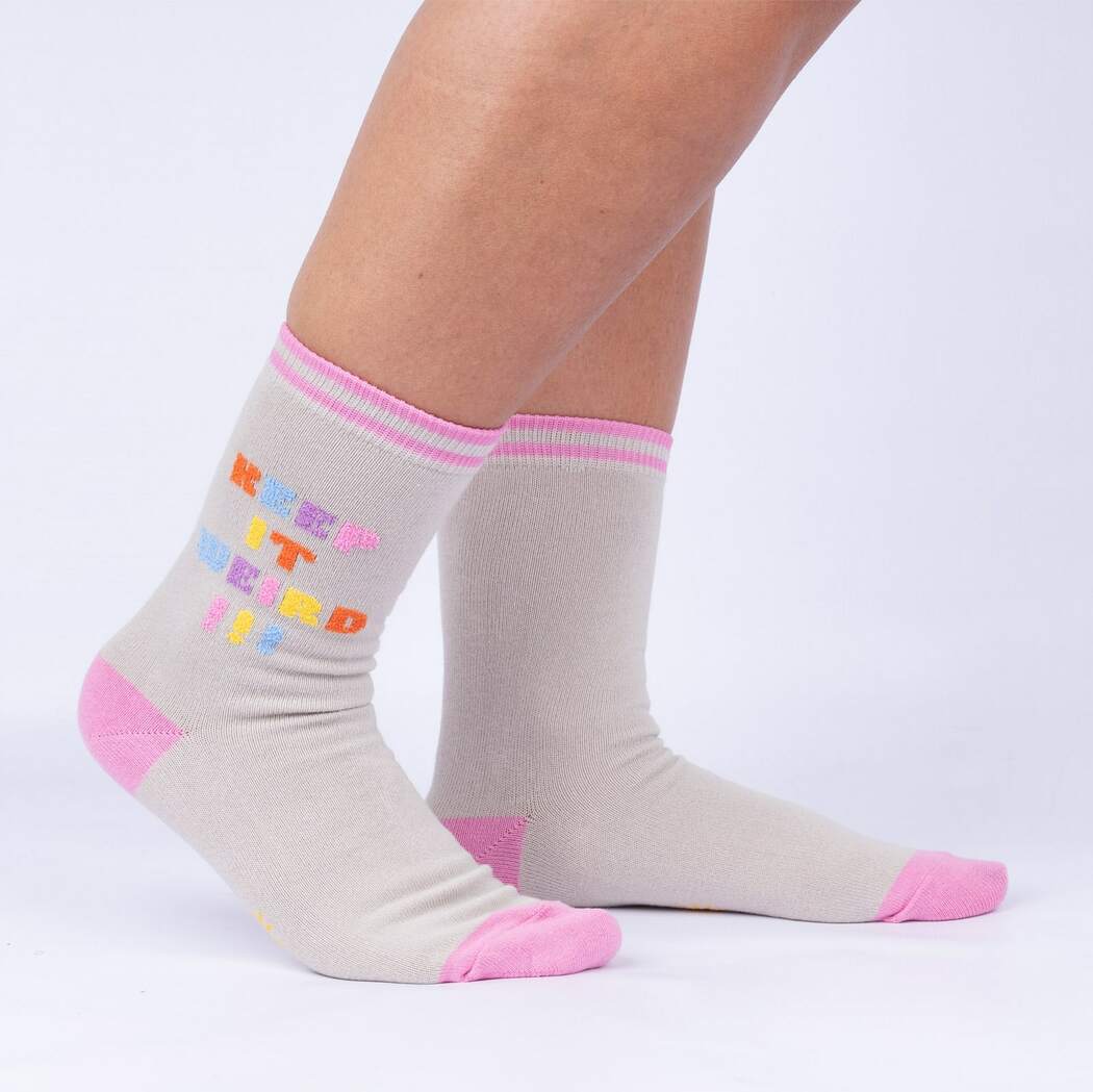 Keep It Weird! Women's Crew Socks by Sock It To Me - Fun Novelty Socks for Casual Wear, Gifts & Everyday Comfort