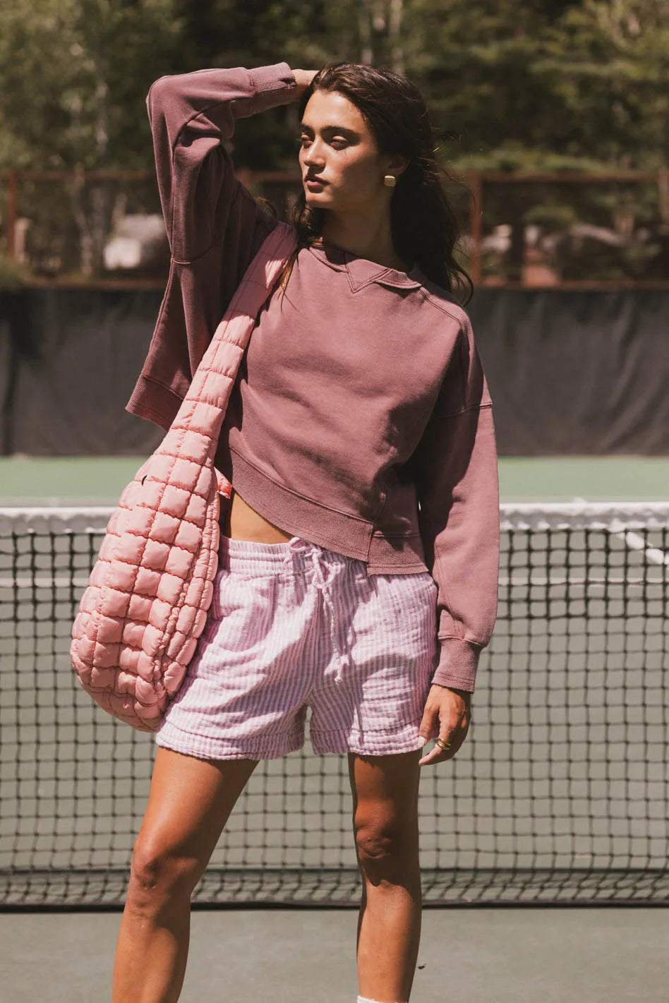 Aarti Women's Burgundy Sweatshirt - Cozy Pullover for Fall & Winter - Casual Lounge Wear & Street Style Outfits