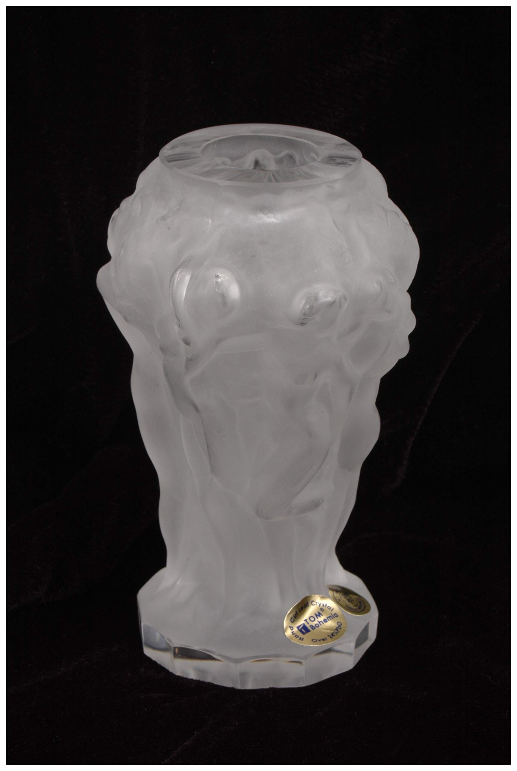 Wallace Flynn Small Matte Crystal Handmade Vase - Elegant White Ceramic Flower Vase for Home Decor, Wedding Centerpieces & Tabletop Display