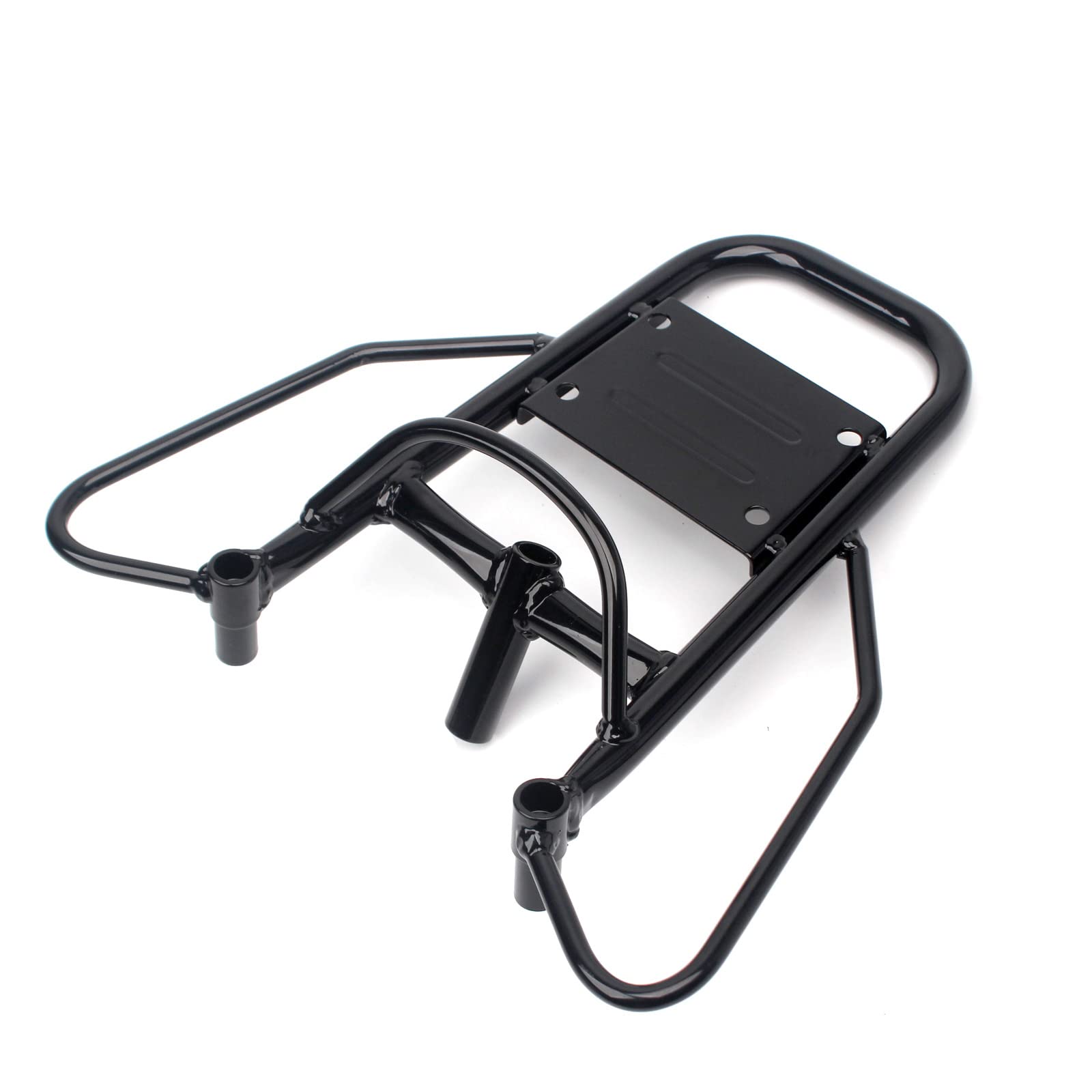 Minho Black Iron Rear Luggage Rack for TaoTao 50cc Scooter - Heavy Duty Motorcycle Cargo Carrier - Perfect for Commuting, Grocery Shopping & Delivery Services