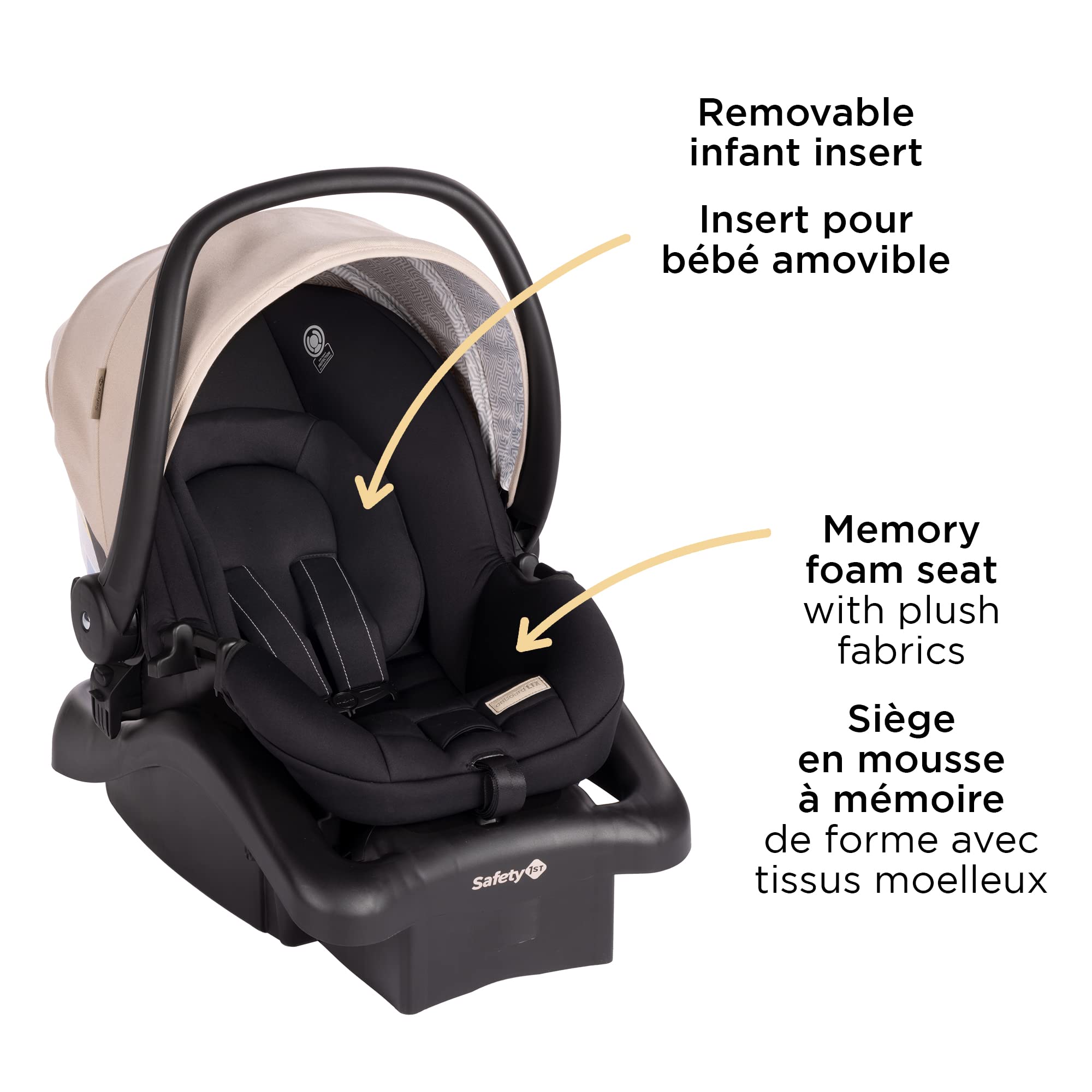 Safety 1st Raya Travel System - Lightweight Stroller & Infant Car Seat Combo in Santorini Design | Perfect for Newborns, Travel & Everyday Use