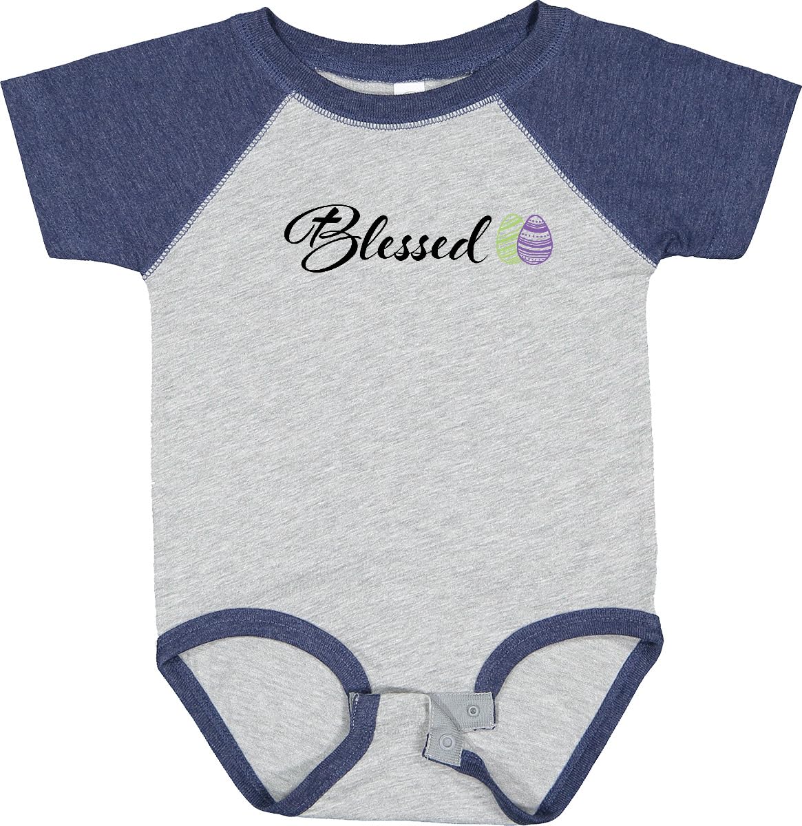 Easter Blessed with Green and Purple Eggs Baby Bodysuit - Cute Holiday Outfit for Infants & Toddlers - Perfect for Easter Photos, Family Gatherings & Spring Celebrations