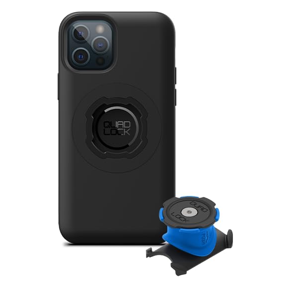 Quad Lock Bike Phone Mount for Handlebar - Mag Case Compatible with iPhone 12/12 Pro - Secure Cycling & Outdoor Sports Accessory