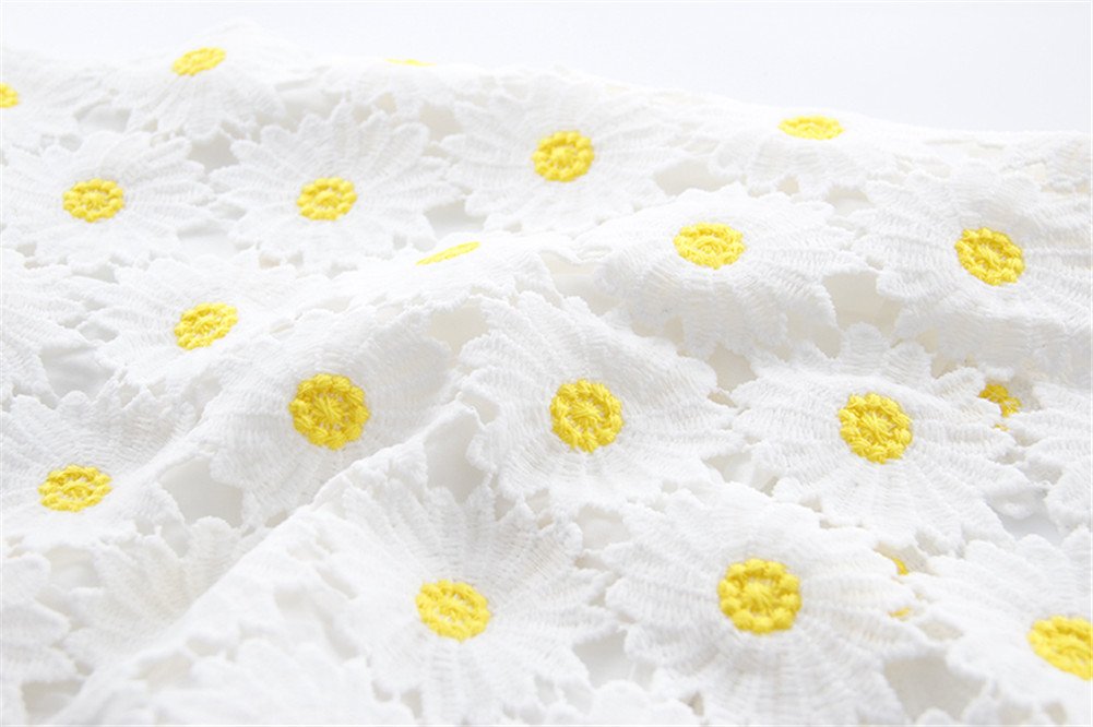 Elegant White Sunflower Girl Dress for Special Occasions | Mud Kingdom Boutique | Perfect for Birthday Parties, Weddings & Photo Shoots