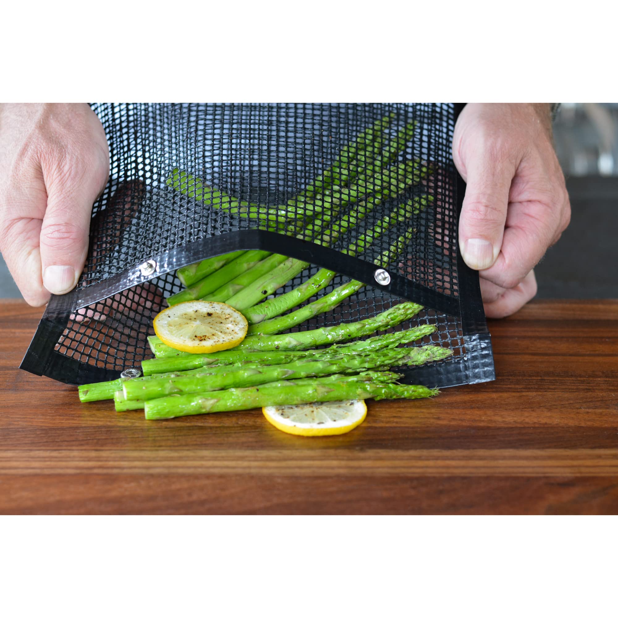 RSVP International BBQ Grill Mesh Bag - 10.75x8.75 Inch Dishwasher Safe Barbecue Accessories for Easy Cleaning | Perfect for Grilling Vegetables, Seafood & Meat at Backyard Cookouts, Camping & Picnics