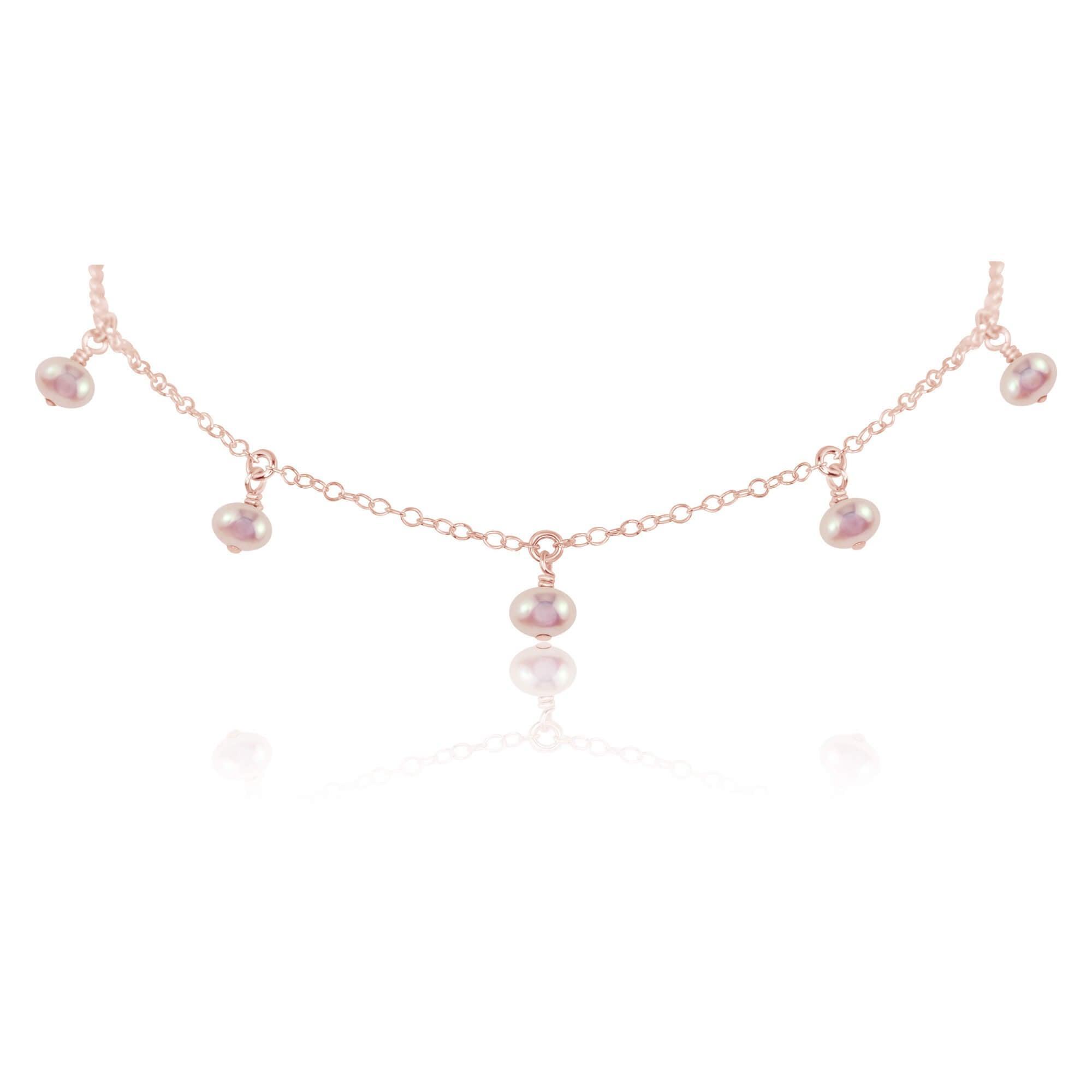Elegant White Freshwater Pearl Drop Choker Necklace for Women - Perfect for Weddings, Parties & Special Occasions