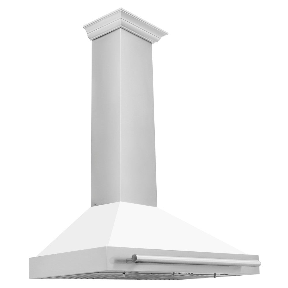 ZLINE 48 Inch Convertible Stainless Steel Range Hood with Stainless Steel Handle - Multiple Colored Shell Options (KB4STX 48) | Powerful Kitchen Ventilation for Gas & Electric Stoves | Perfect for Modern Home Cooking & Professional Chefs