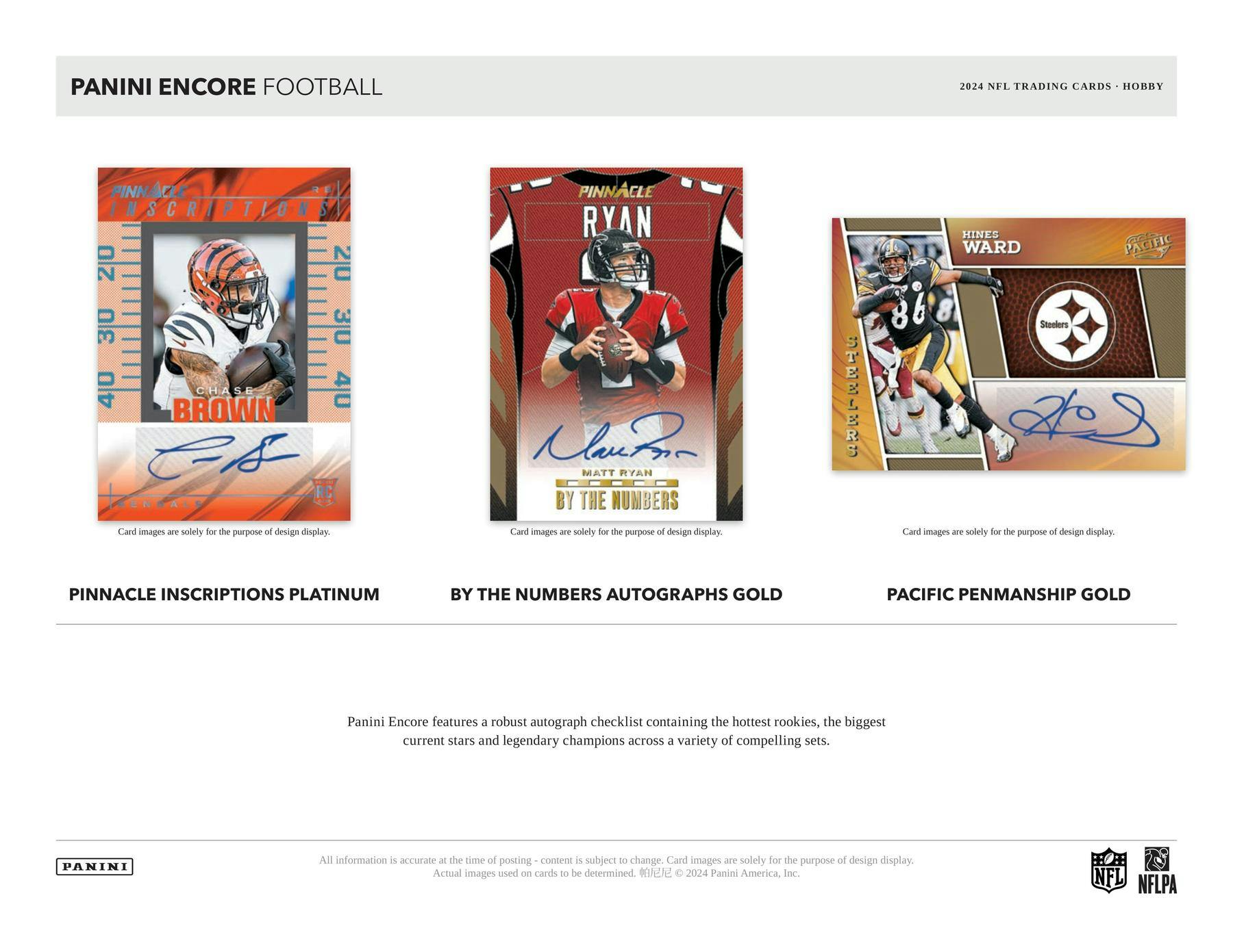 2024 Panini Encore Football Hobby Box - 24 Packs with Autographs & Memorabilia Cards - Perfect for NFL Collectors & Fantasy Football Fans (Great for Trading, Displaying, and Gifting)