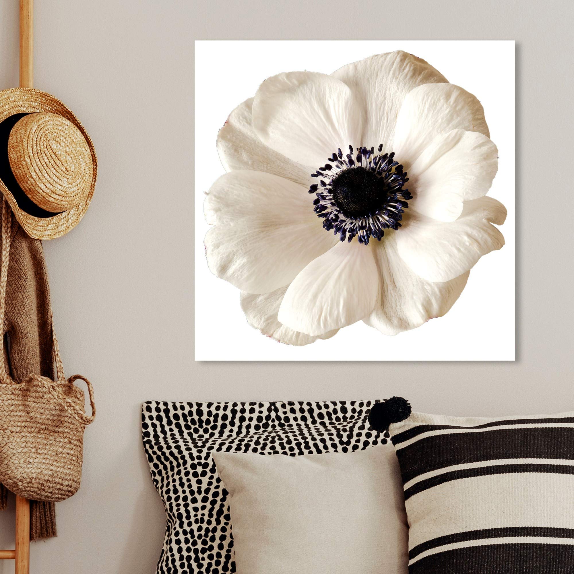 Oliver Gal Artist Co. Floral Wall Art Canvas Prints - 'White Floral' Botanical Home Decor for Living Room, Bedroom & Office