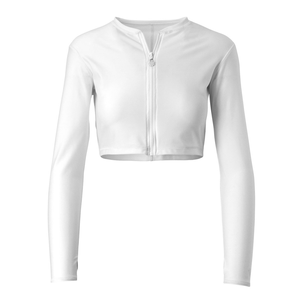 UV SKINZ Women's Quick-Dry UPF 50+ Zip Front Rash Guard - Cropped Long Sleeve Swim Jacket for Surfing, Swimming & Outdoor Water Sports | Sun Protection Activewear
