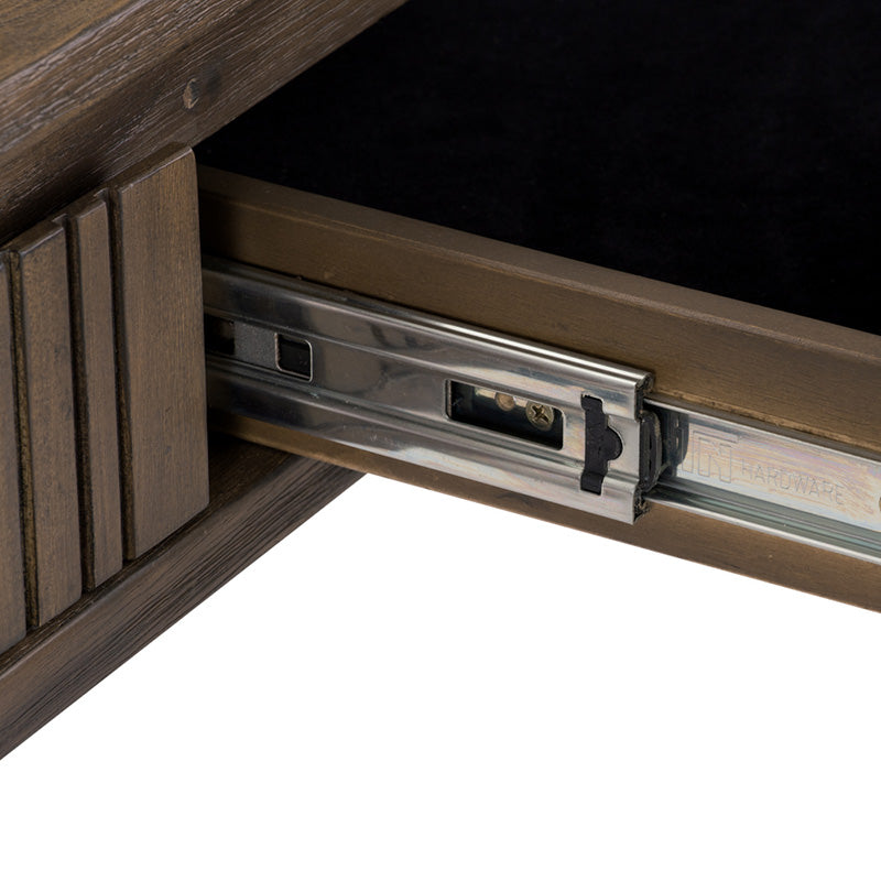 Hamilton Study Desk 140cm - Solid Oak & Acacia Veneer Toffee Finish - Perfect for Home Office, Student Dorm, or Small Space Workstation