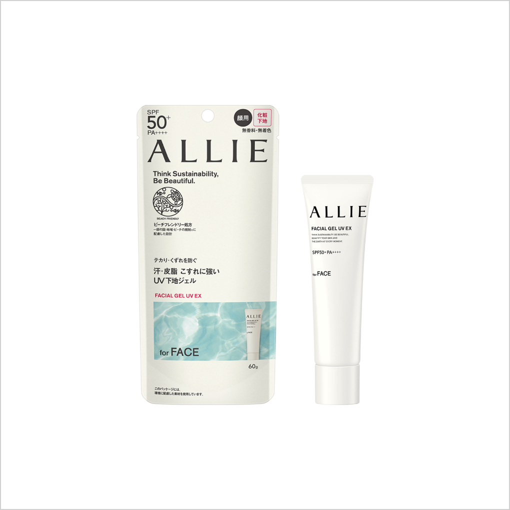 Allie Chrono Beauty Facial UV Primer Gel SPF50+ PA++++ 60g - Sunscreen & Makeup Base for Daily Protection & Flawless Makeup Application | Perfect for Outdoor Activities & Daily Skincare Routine