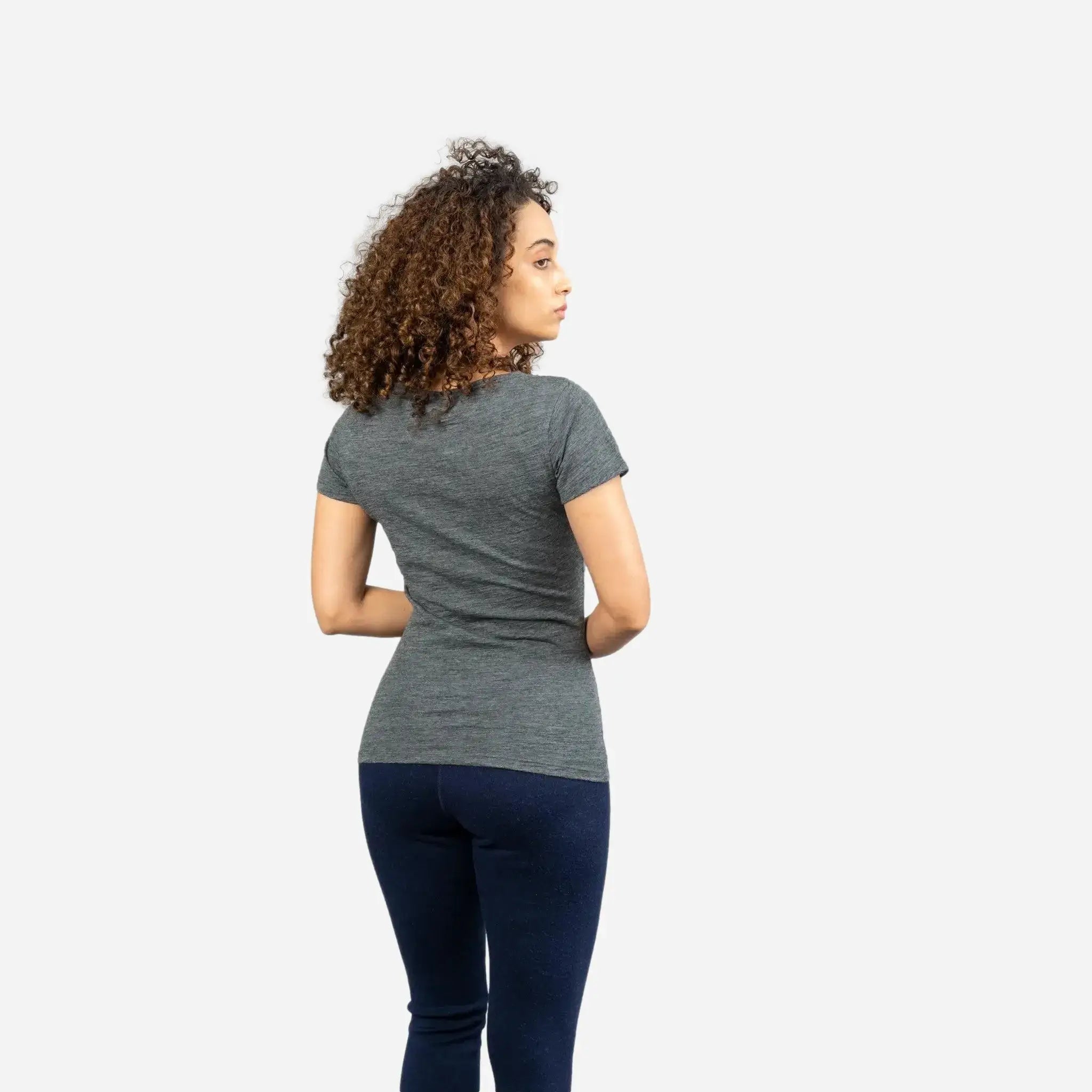 Ultralight Women's Alpaca Wool T-Shirt - 160 GSM Soft Crew Neck Tee for Travel, Hiking & Everyday Comfort