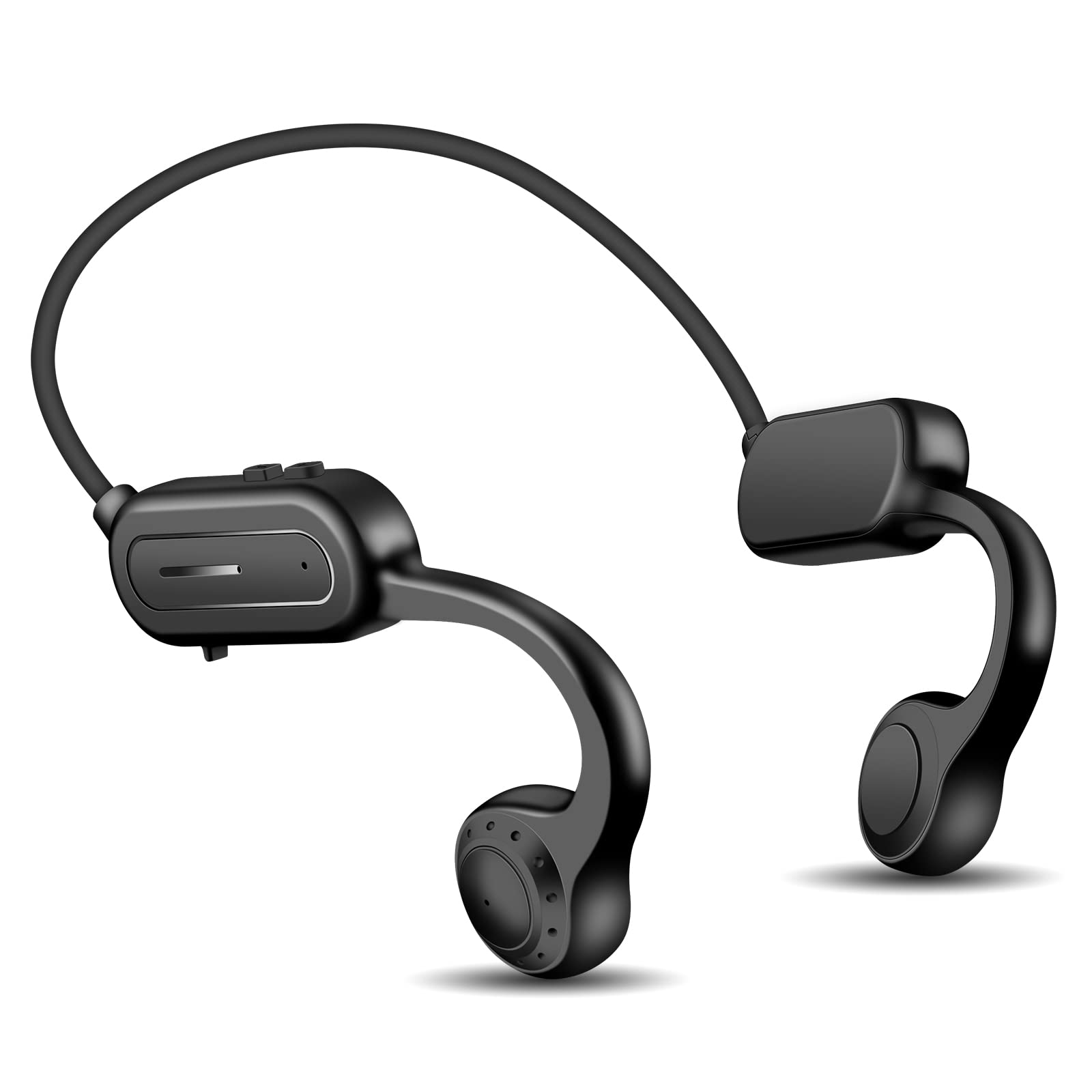 AemoToy Wireless Bone Conduction Headphones - Open-Ear Bluetooth 5.0 Headset with Built-in Mic, IPX5 Sweatproof for Running, Cycling, Gym Workouts, Driving & Outdoor Sports (Black) - Perfect for Active Lifestyles and Hands-Free Calling