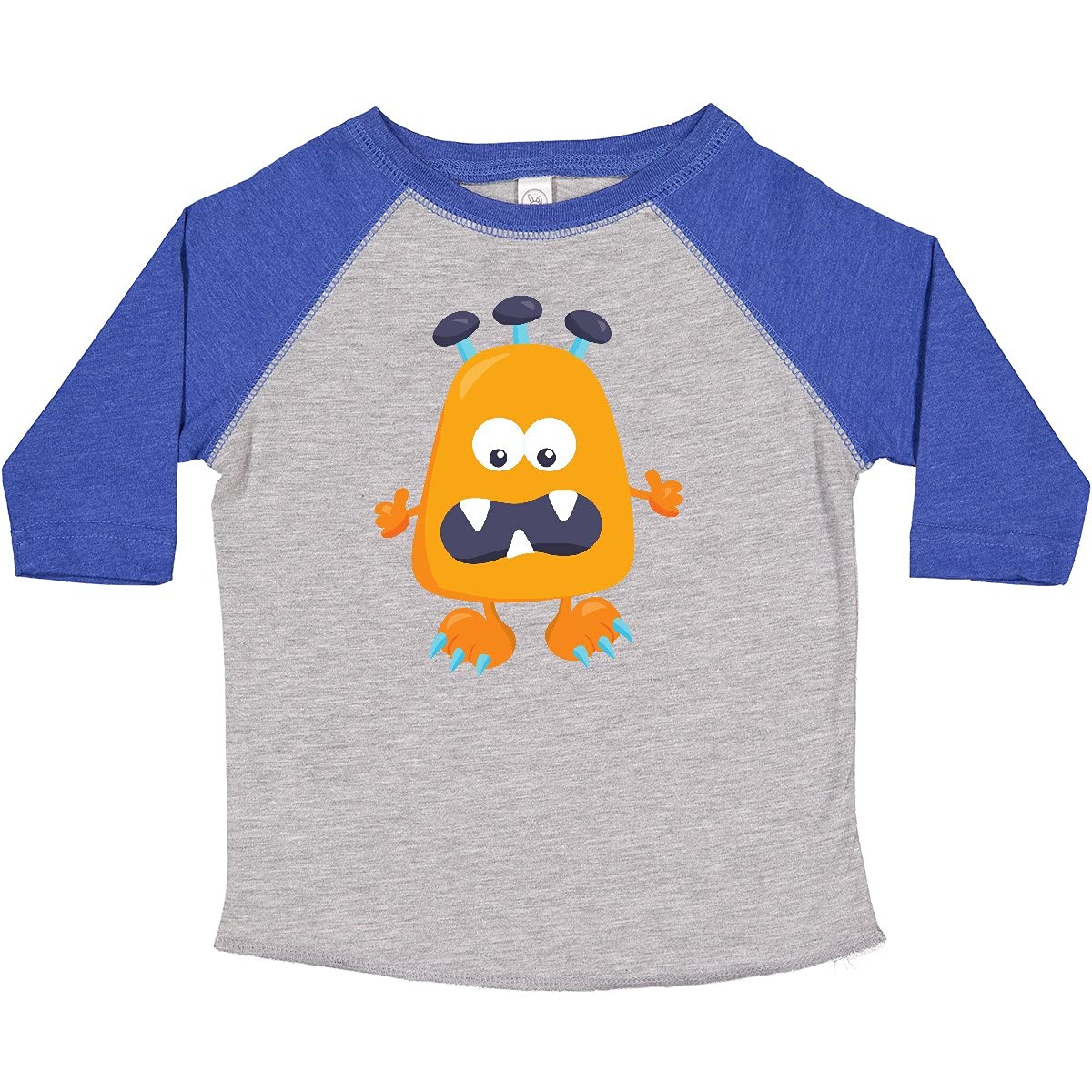 Inktastic Cute Monster Orange T-Shirt for Toddlers - Funny Horned Monster Design for Kids Playtime & Casual Wear