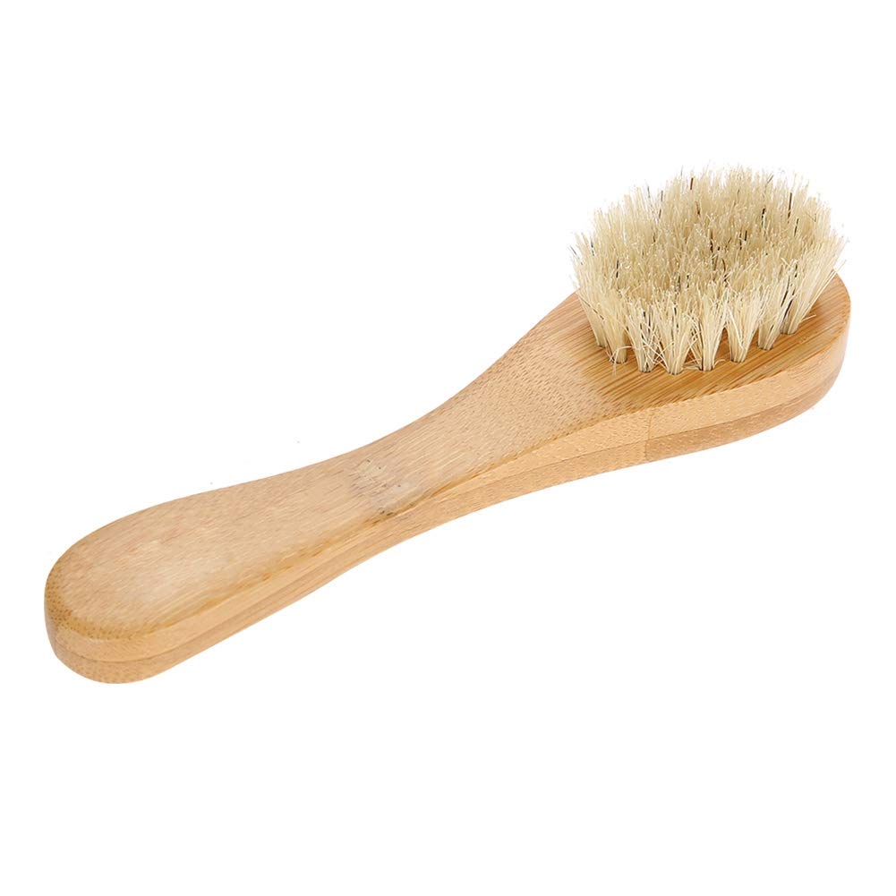 Wooden Handle Facial Cleansing Brush - Exfoliating & Deep Cleaning Skin Tool for Acne-Prone & Sensitive Skin | Perfect for Daily Skincare Routine & Spa Treatments
