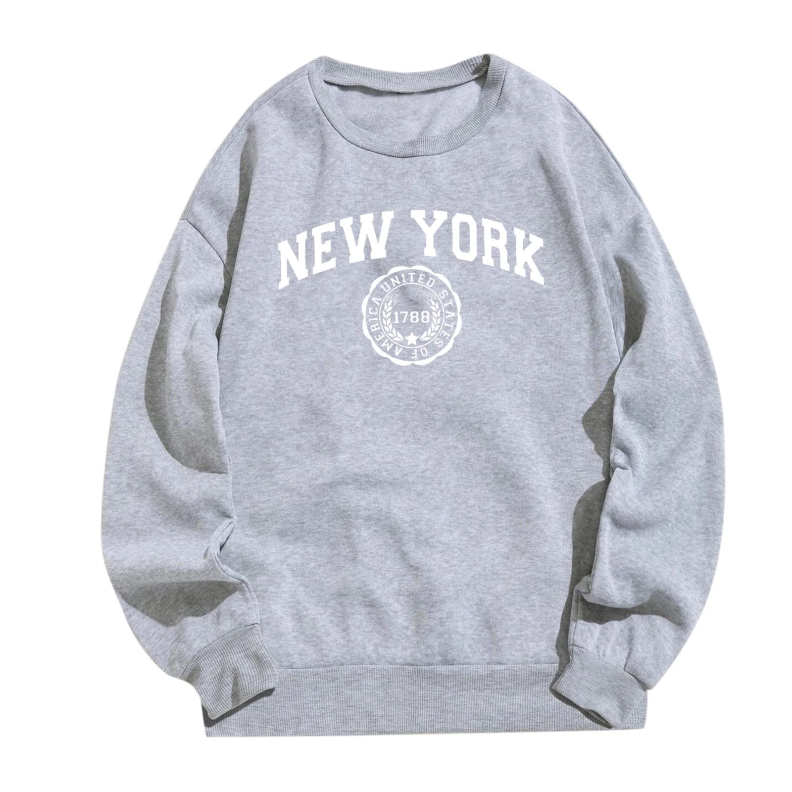 Women's Casual Letter Print Sweatshirt - Long Sleeve Pullover with O-Neck Design | Perfect for Everyday Wear, Southern Style Tee Shirts & Cozy Outfits