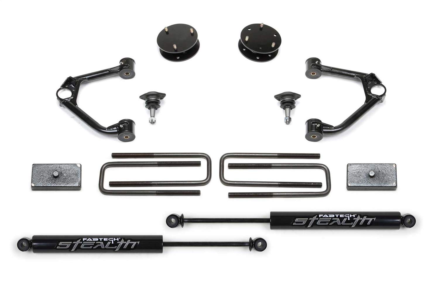 Fabtech K1126M 3.5-Inch Budget Lift System with Stealth Shocks | Jeep Wrangler & Truck Suspension Upgrade | Off-Roading & Performance Enhancement