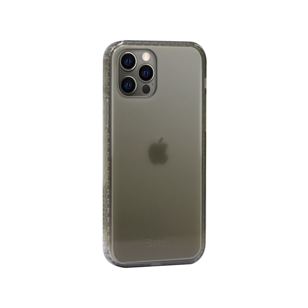 3sixT PureFlex 2.0 Flexible Phone Case for iPhone 12/12 Pro - Smokey Black - Shockproof & Scratch Resistant - Perfect for Daily Use, Travel & Outdoor Activities