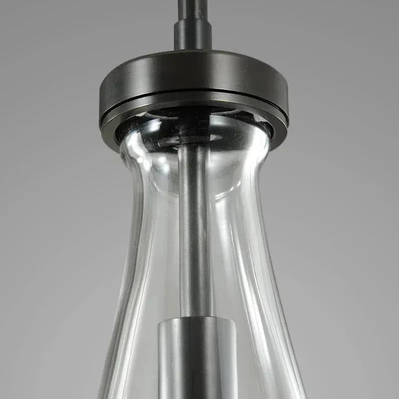 2-Light Raindrop Round Chandelier - 5 Inch Modern Crystal Ceiling Fixture for Dining Room, Bedroom & Entryway Lighting
