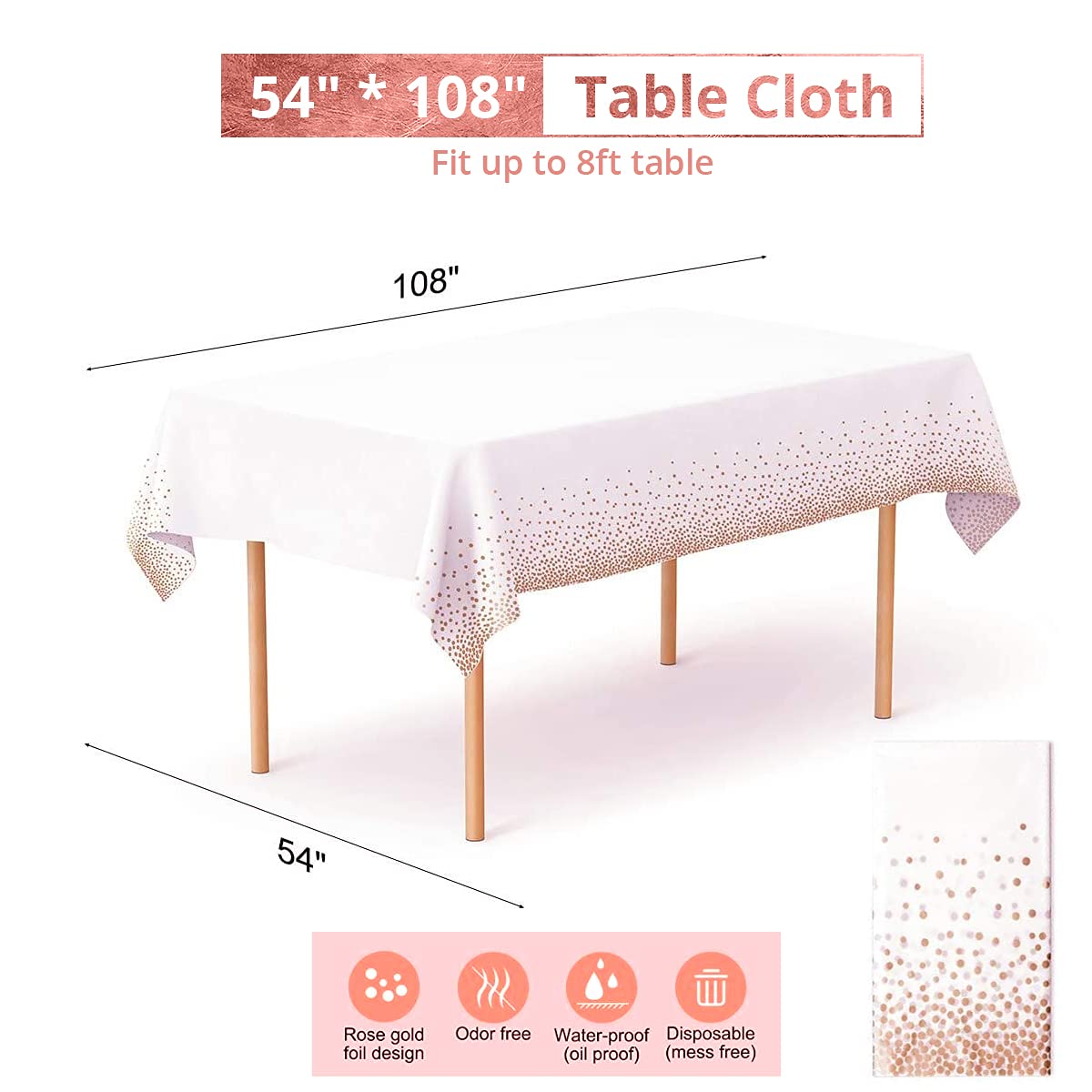 Rose Gold Sweet 16 Birthday Party Decorations Kit - Includes Photo Booth Backdrop, Props, Happy Birthday Banner, Confetti, Mylar Balloons, Curtains, Sash, Cake Topper & Tablecloth - Perfect for Sweet 16 Celebrations, Teen Birthday Parties & Photo Shoot Backdrops