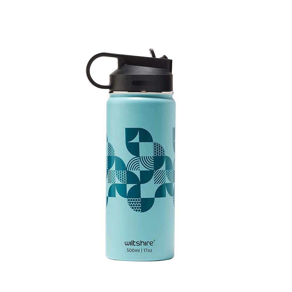 Insulated Stainless Steel Water Bottle 500ml/17oz - Leak Proof, BPA Free, Hot & Cold Retention for 24 Hours - Perfect for Hiking, Gym, Office & Outdoor Activities