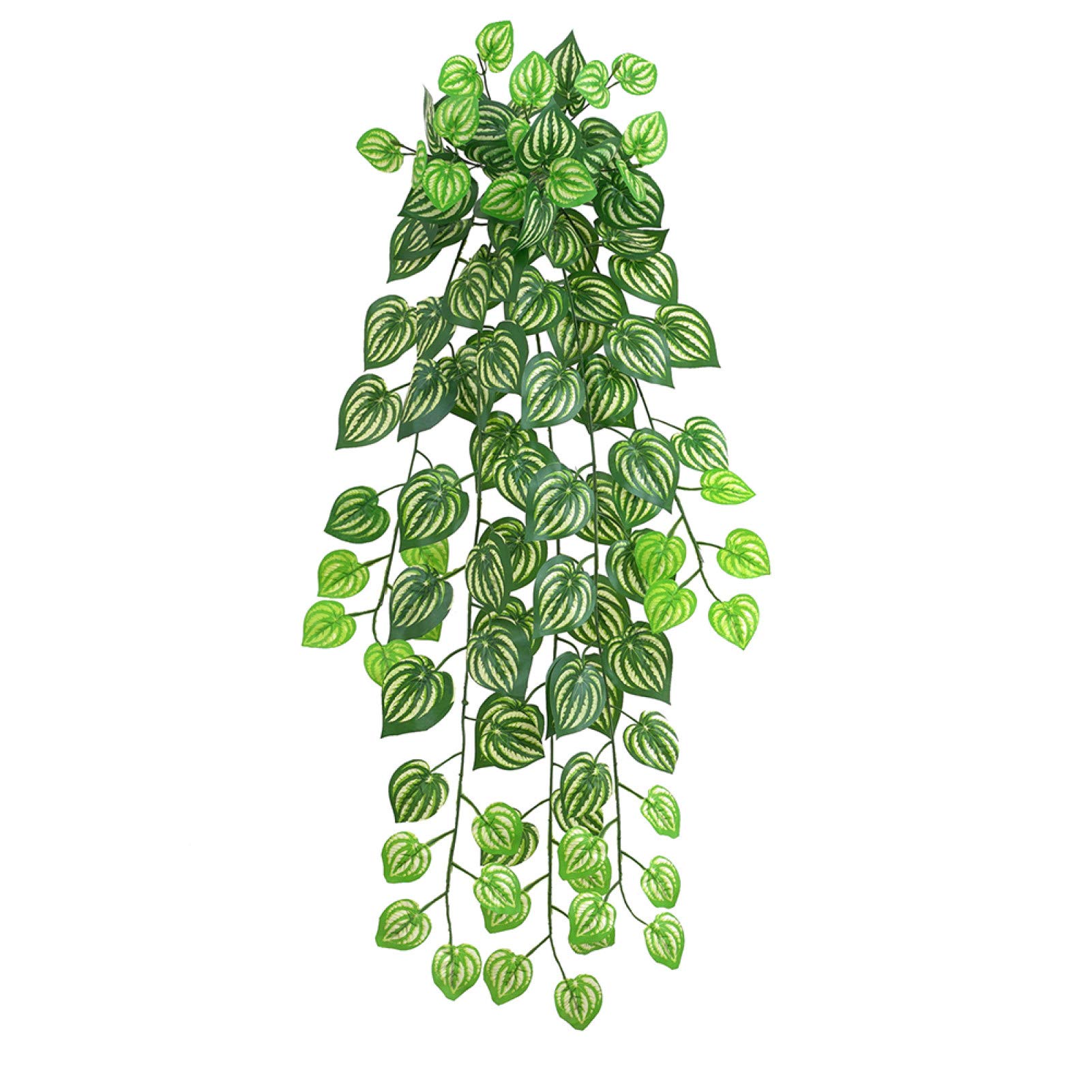 JENPECH UV Resistant Artificial Vine Plants - Fake Outdoor Rattan Flowers with Green Leaves for Home Garden Wall Decor (Set of 4) - Perfect for Patio, Balcony & Indoor Greenery Decorations