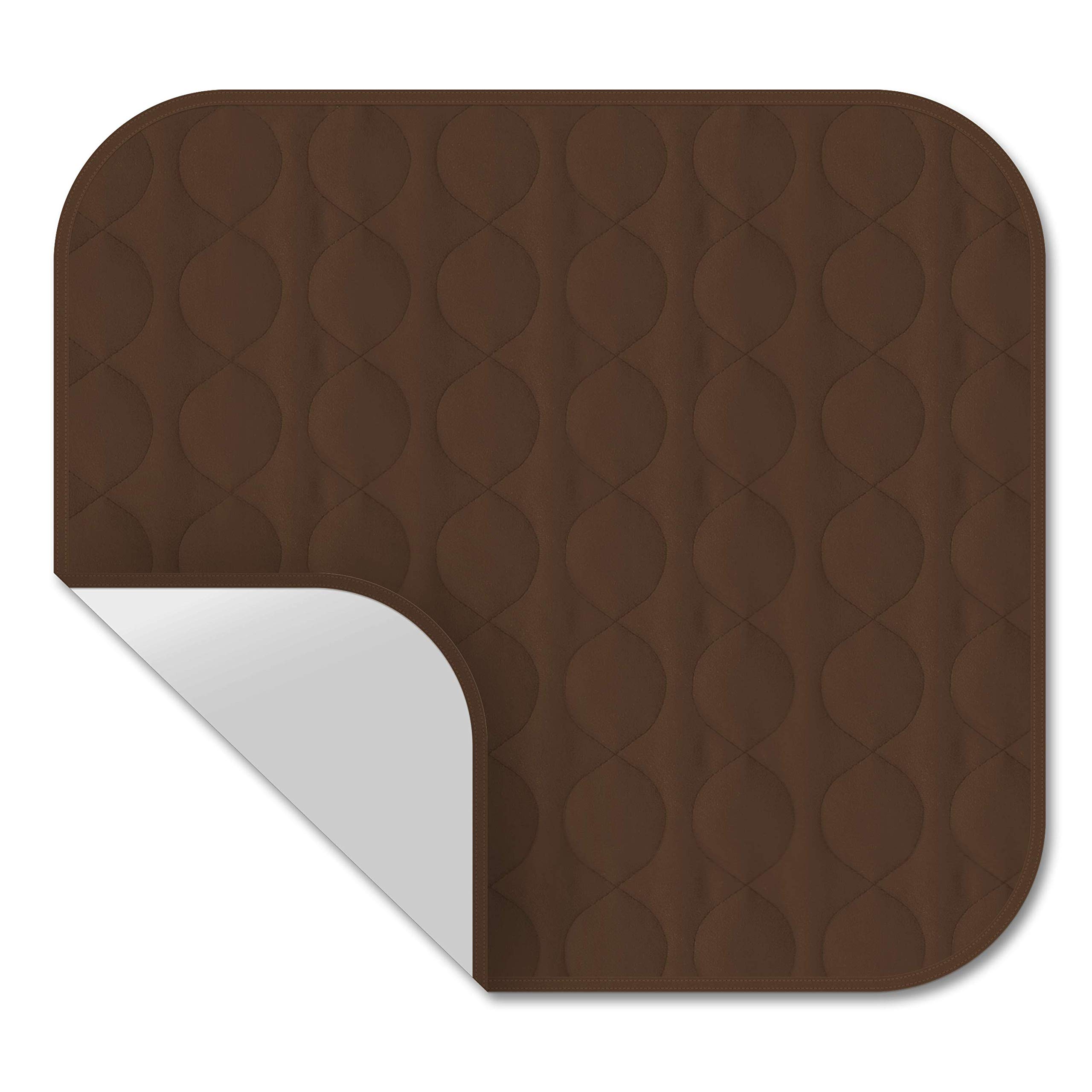 RMS Washable & Reusable Incontinence Chair Pad - Waterproof Seat Protector & Bed Pad for Adults (Brown) - Ideal for Wheelchair, Sofa & Home Care Use