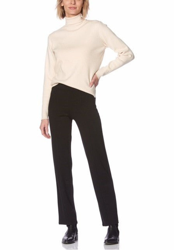 HUE PontEase Straight Leg Pants for Women - Comfortable Stretch Work Pants, Office & Business Casual Trousers - Perfect for Work, Travel & Everyday Wear