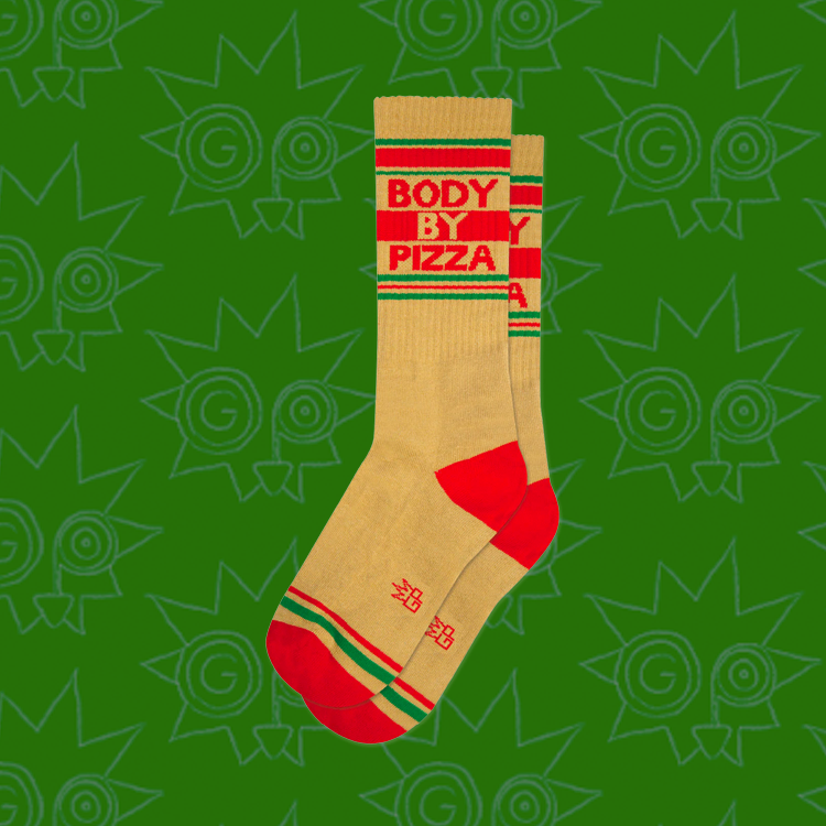 Body by Pizza Gym Socks - Premium Workout Socks for Men & Women - Moisture Wicking Athletic Socks for Running, Training & Fitness - Comfortable Non-Slip Performance Socks