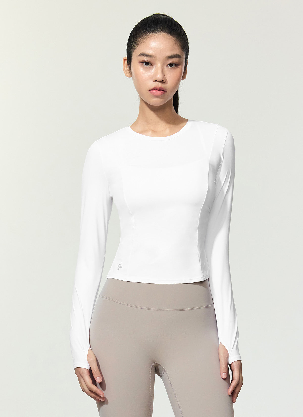 Breathable Cooling Princess Finger Hole Long Sleeve Shirt - Perfect for Yoga, Running & Outdoor Activities