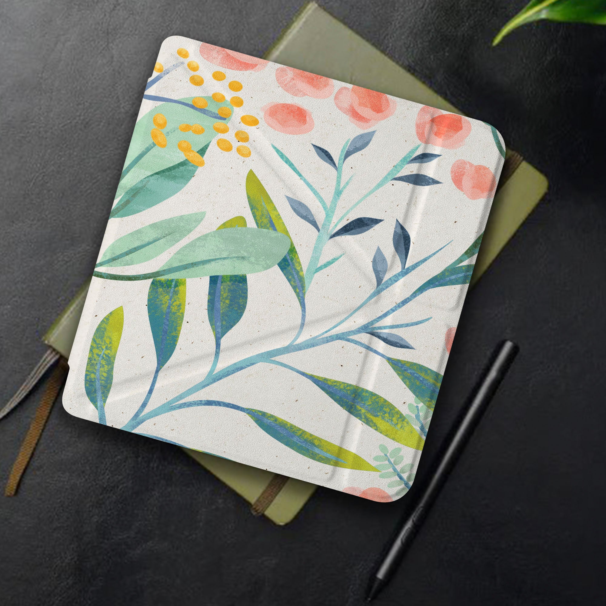 KOBO Case - Pink Flower Design Protective Cover for E-Readers - Perfect for Reading at Home, Travel & Commuting