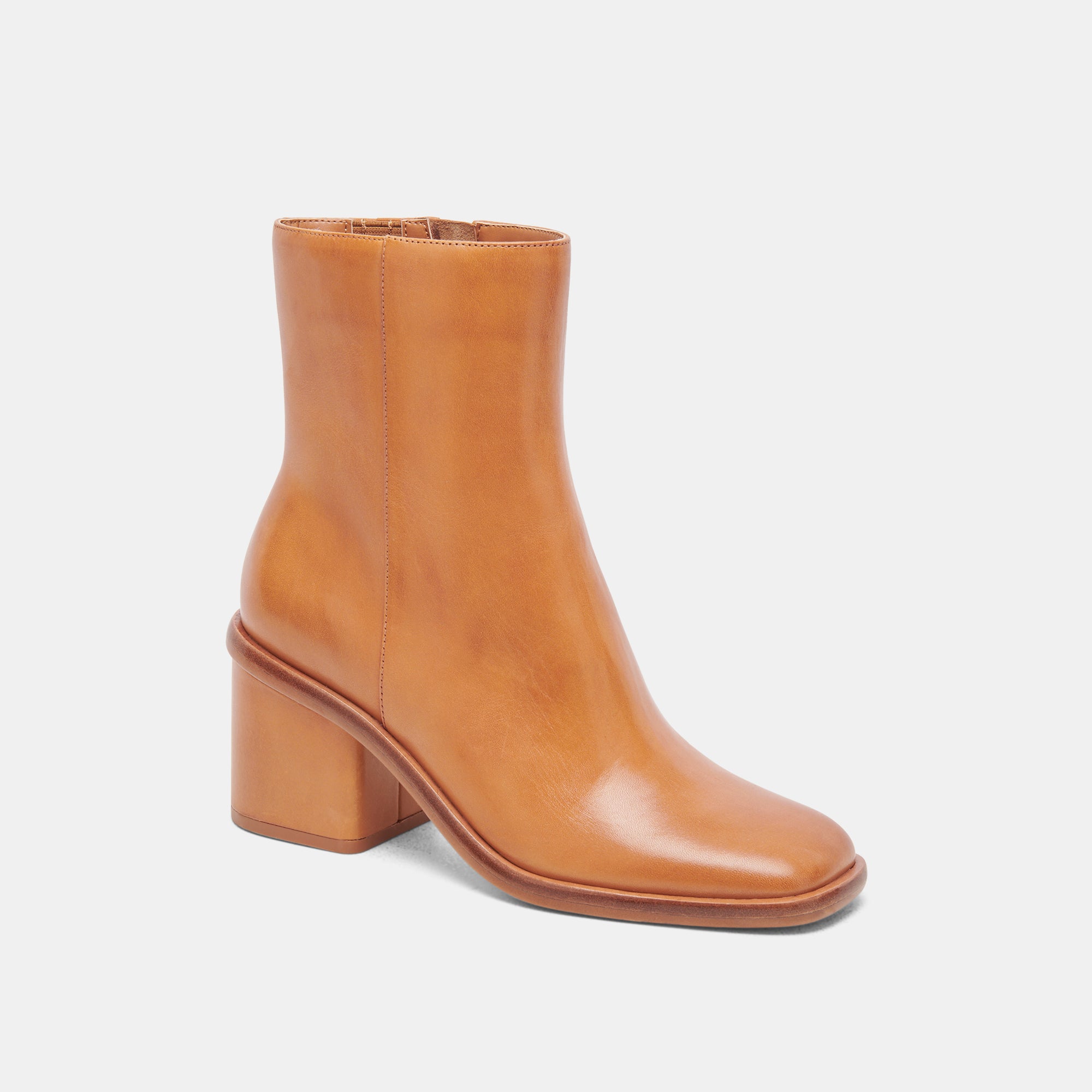 Stylish Tan Leather Dapper Booties for Women - Comfortable & Elegant Ankle Boots for Casual Outfits, Office Wear & Date Nights