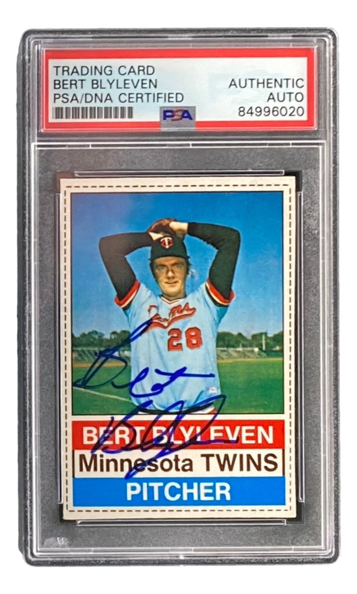 Bert Blyleven Autographed 1976 Hostess #116 Minnesota Twins Baseball Card - PSA/DNA Certified - Perfect for Sports Memorabilia Collectors & Twins Fans Display