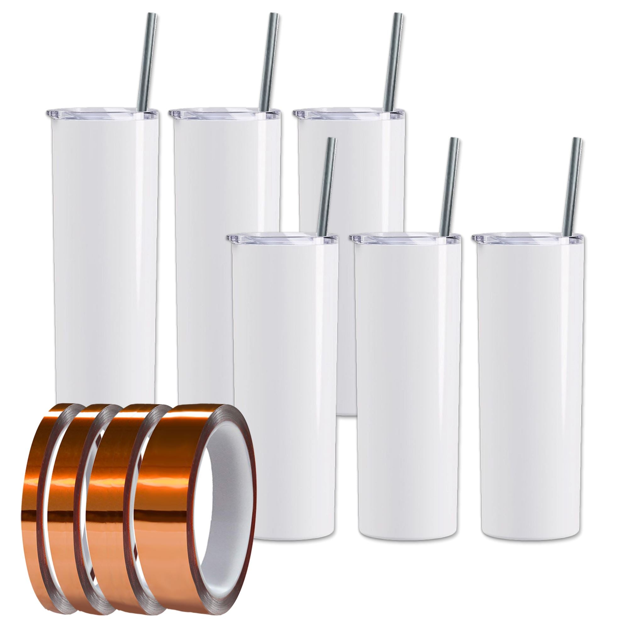20oz & 30oz Swing Design Tumbler Heat Press Bundle - White - Perfect for Custom Drinkware Business & Personalized Gift Making