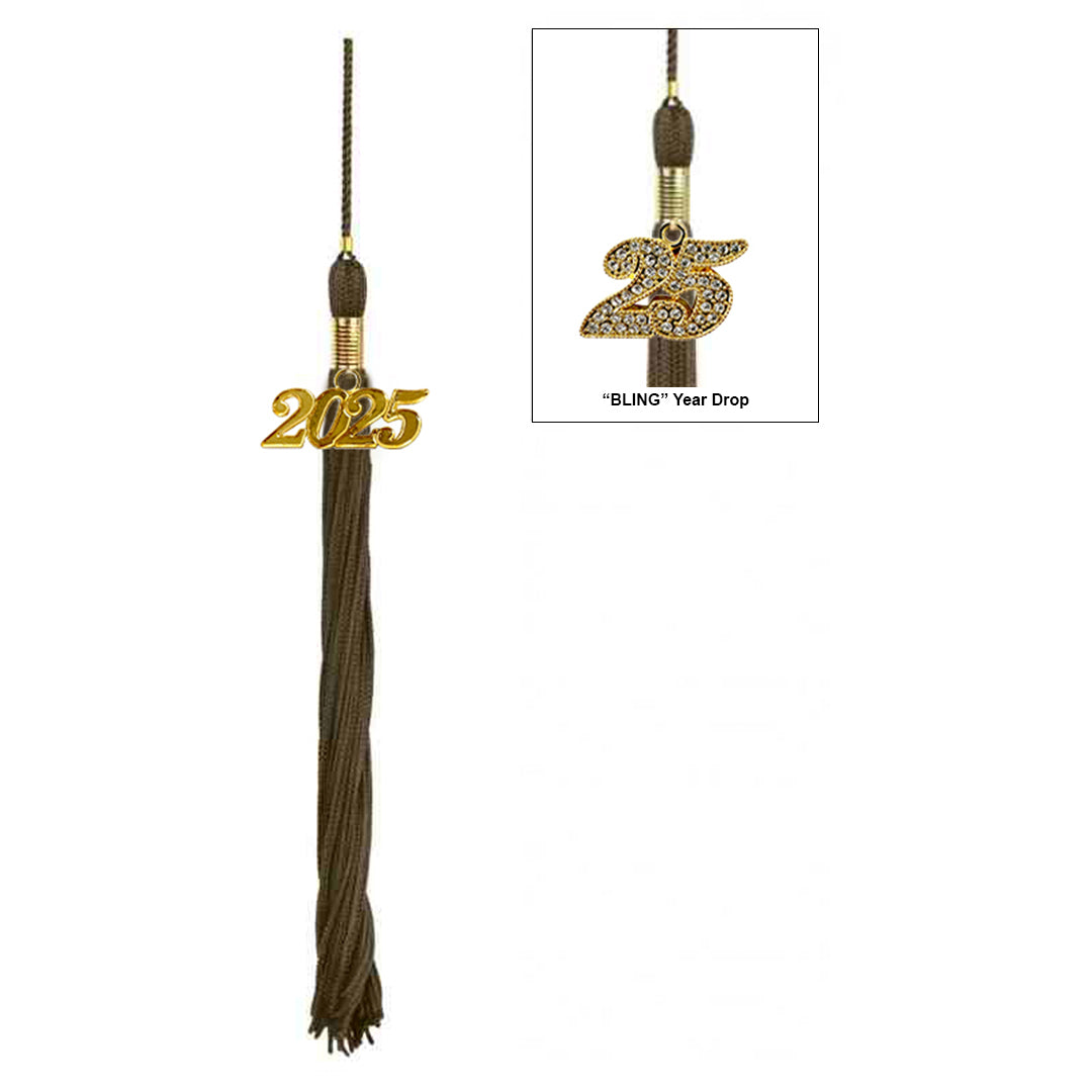 Shiny Brown High School Graduation Cap and Gown Set - 2024 Graduation Ceremony Outfit for Students - Perfect for Commencement, Photos & Senior Events