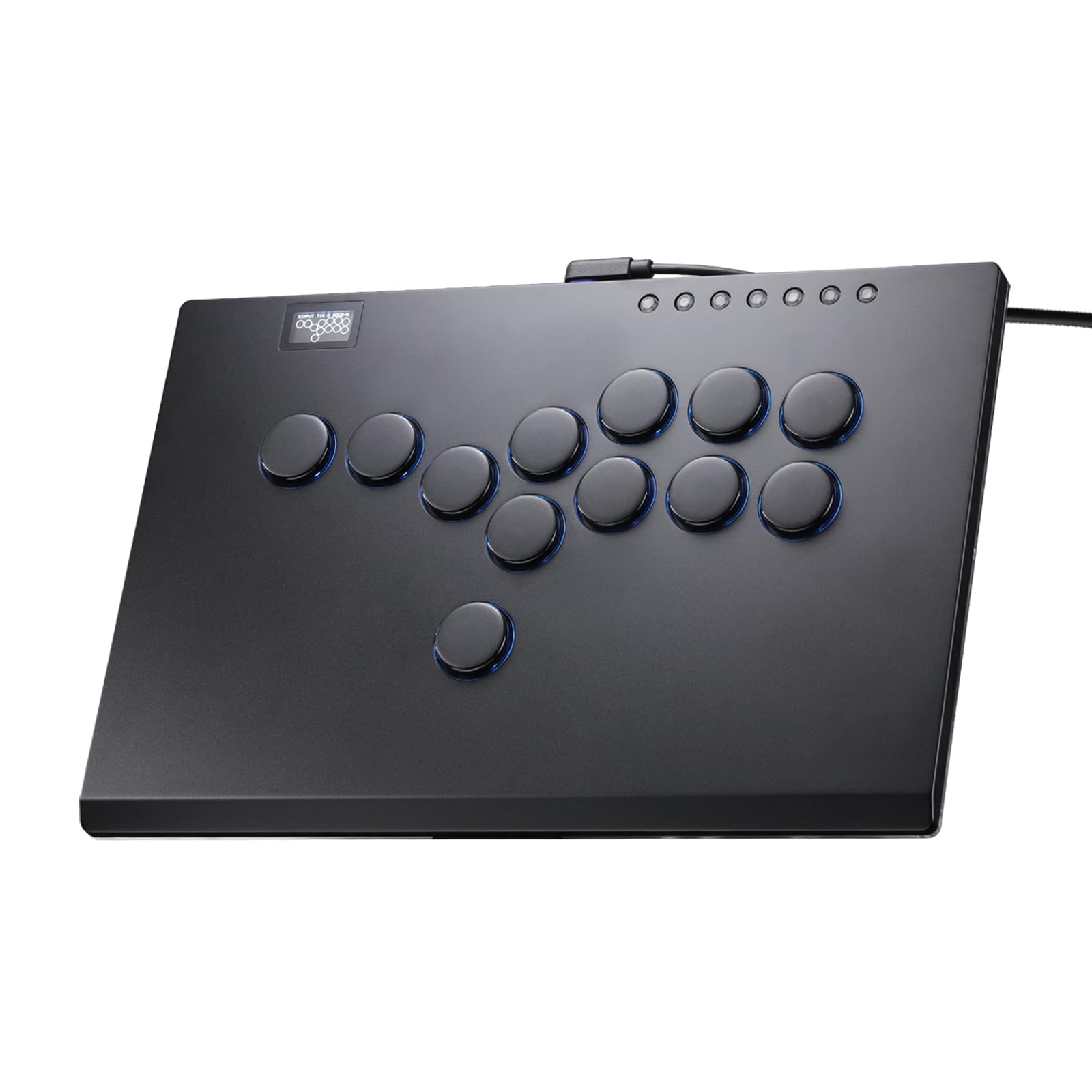 Premium Aluminum Leverless Arcade Controller - Haute42 M12 Plus for PC, PS3, PS4 & Nintendo Switch | Low-Profile Crystal Buttons, Hot-Swap & SOCD Support | Perfect for Fighting Games, eSports & Arcade Gaming