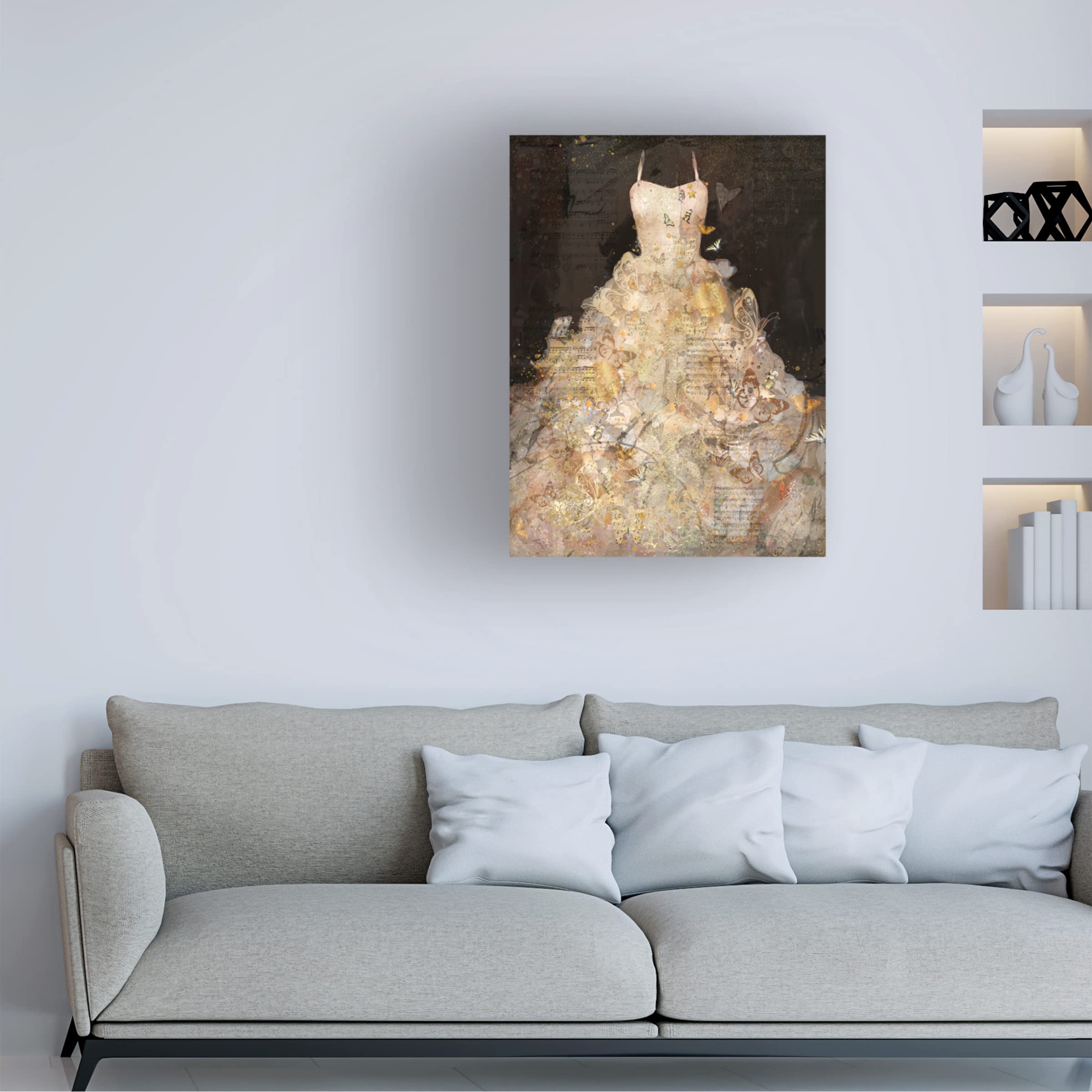 Trademark Fine Art 'Butterfly Dress' Canvas Wall Art Print by Marta Wiley - Elegant Home Decor for Living Room, Bedroom & Office