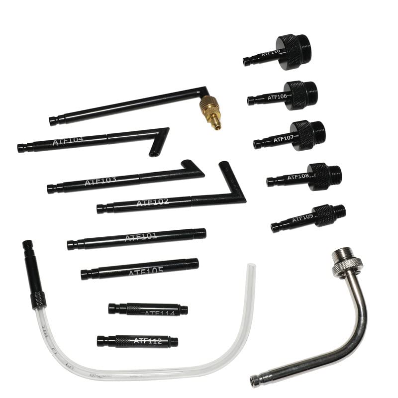 10L Pneumatic Transmission Fluid Pump Kit - Portable ATF Extractor & Dispenser with 15pc Adapters for Gearbox Oil Transfer - Ideal for Auto Shops, DIY Car Maintenance & Quick Fluid Refills