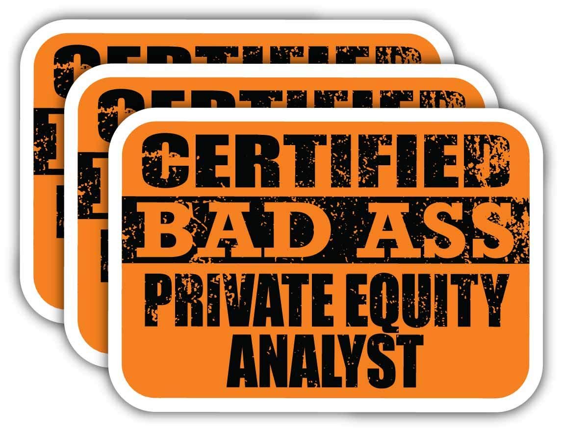 Certified Private Equity Analyst Stickers - Funny Job Gift for Laptops, Cars & Office
