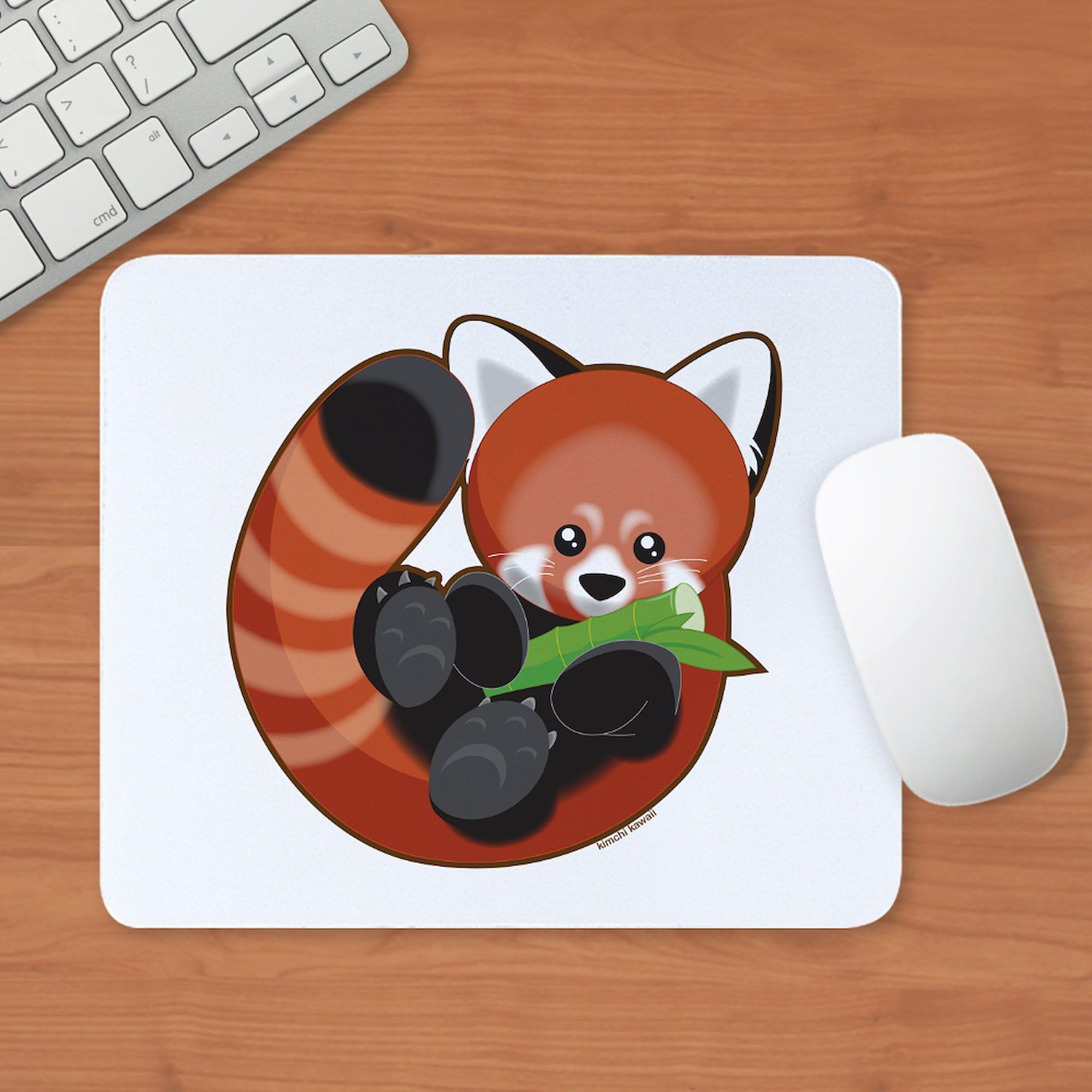 Non-Slip Red Panda Gaming Mouse Pad - Cute Animal Design Computer Desk Accessory for Office, Home & Gaming Setup | CafePress