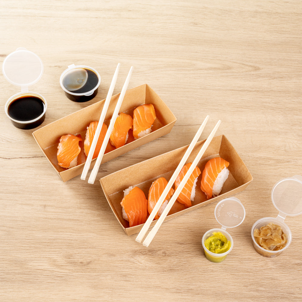 Natural Bamboo Twin Chopsticks - Eco-Friendly, Durable & Reusable - 100 Count Box - Perfect for Asian Cuisine, Sushi, Noodles & Home Dining