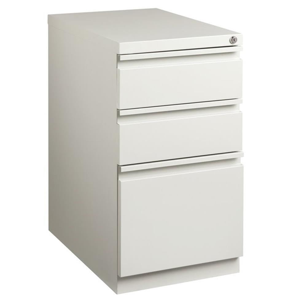 Home Square 2-Piece Metal File Cabinet Set with 3 Drawers - Light Gray Office Storage Solution for Documents, Files & Office Supplies