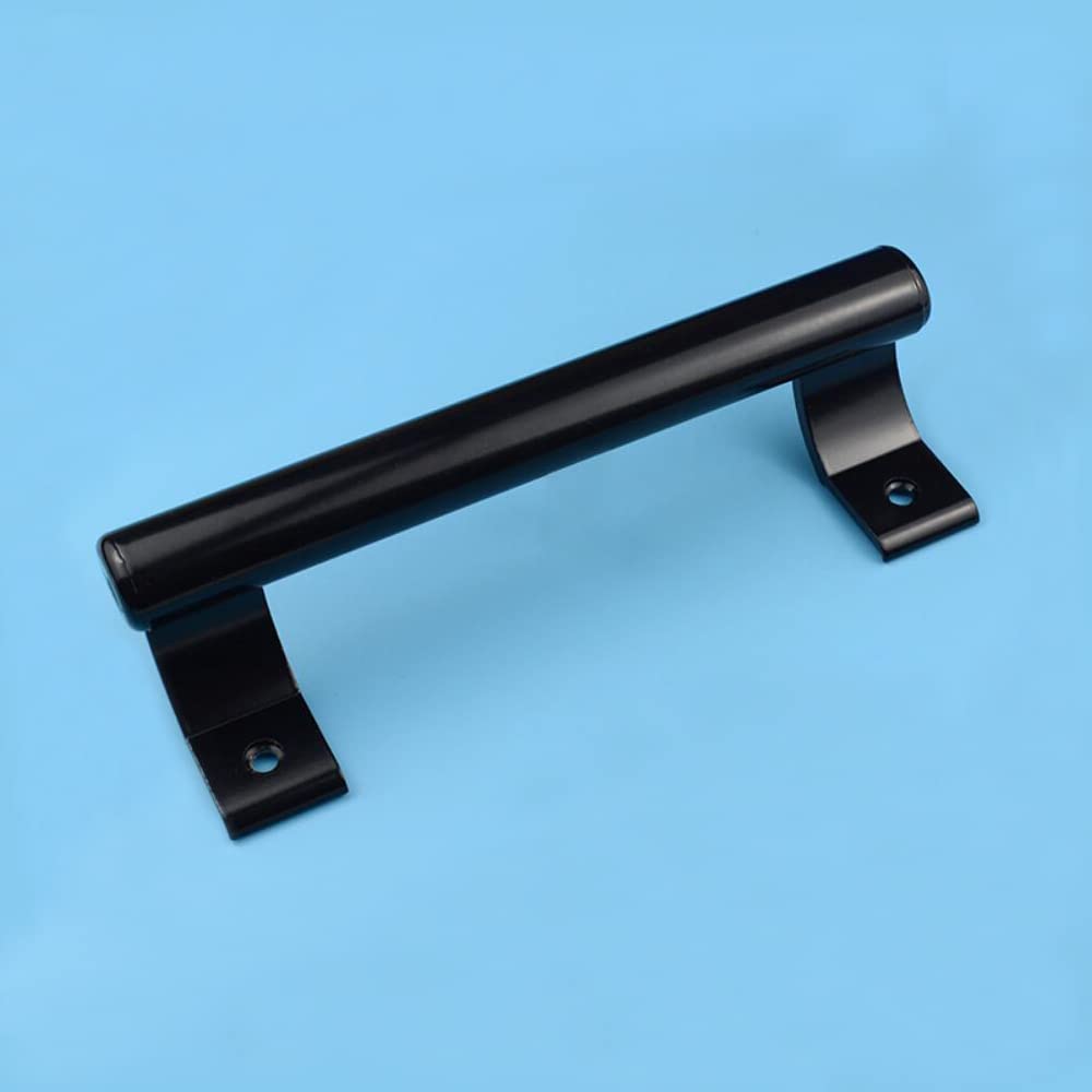 KAFENDA 8-Inch Sliding Door Handle - Modern Black Aluminum Alloy Bathroom & Closet Door Pull - Durable Metal Cabinet Handle for Home, Office, and Commercial Spaces