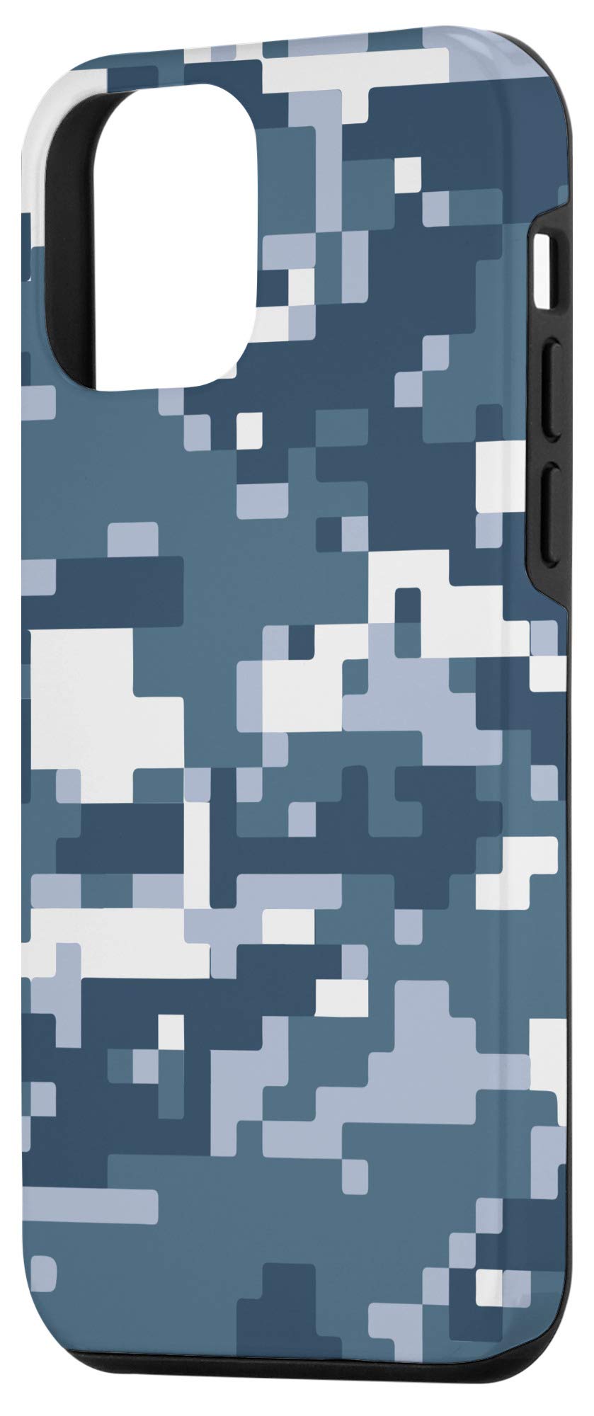 iPhone 12 Mini Military Digital Blue Camouflage Case - Shockproof Protective Cover with Anti-Scratch Design - Perfect for Outdoor Adventures, Travel & Daily Use