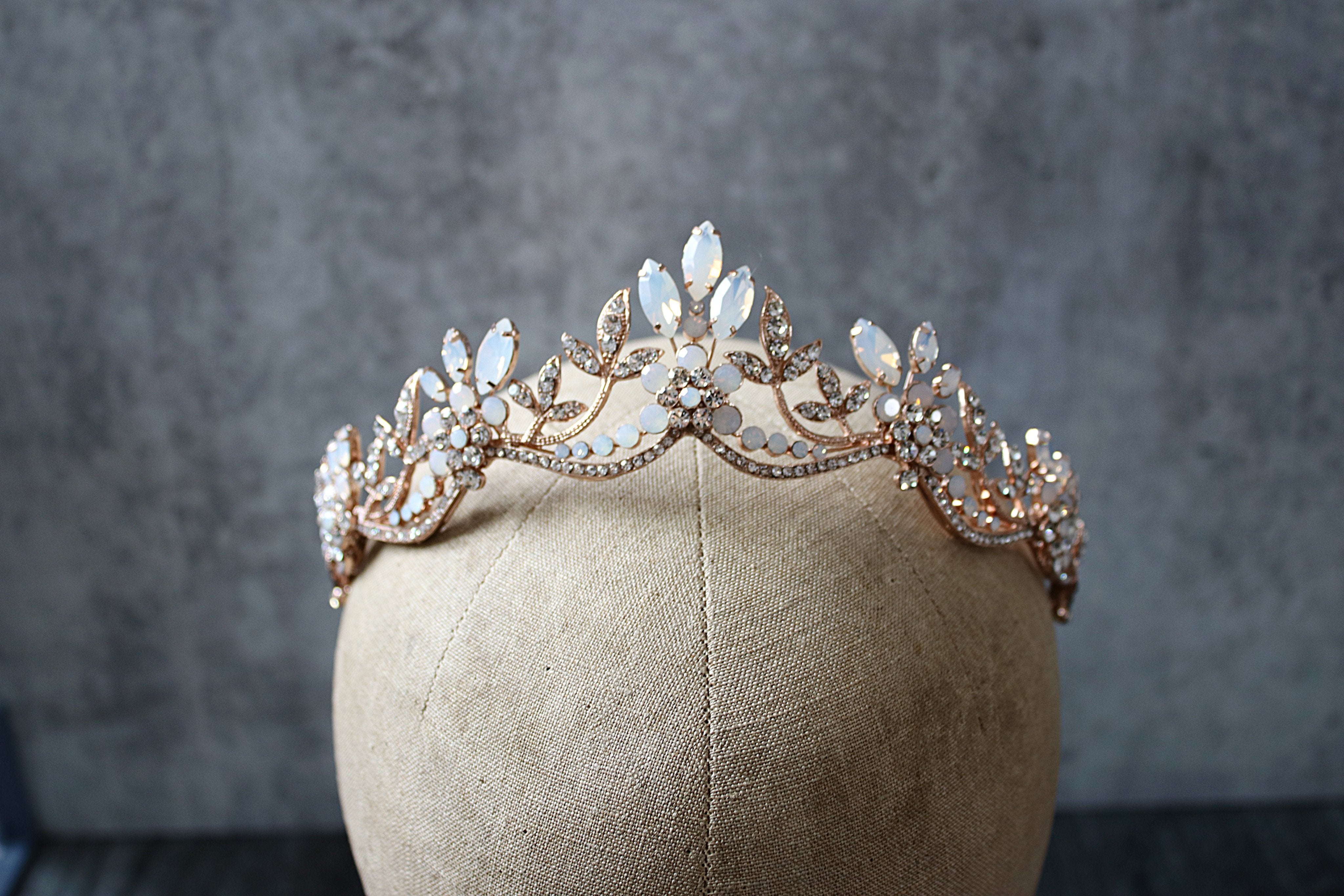 MAELYNN Silver Bridal Tiara - Elegant Rhinestone Wedding Crown for Bride, Princess, Prom, Pageant & Special Occasions